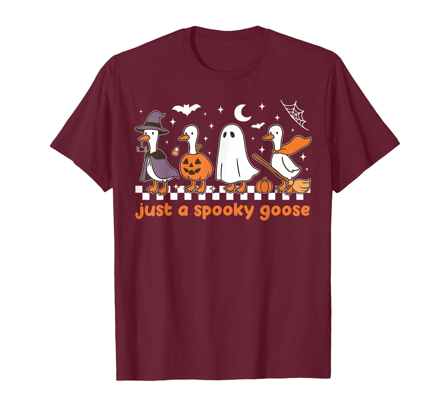 Just A Spooky Goose Halloween Silly Goose Funny Halloween T-Shirt