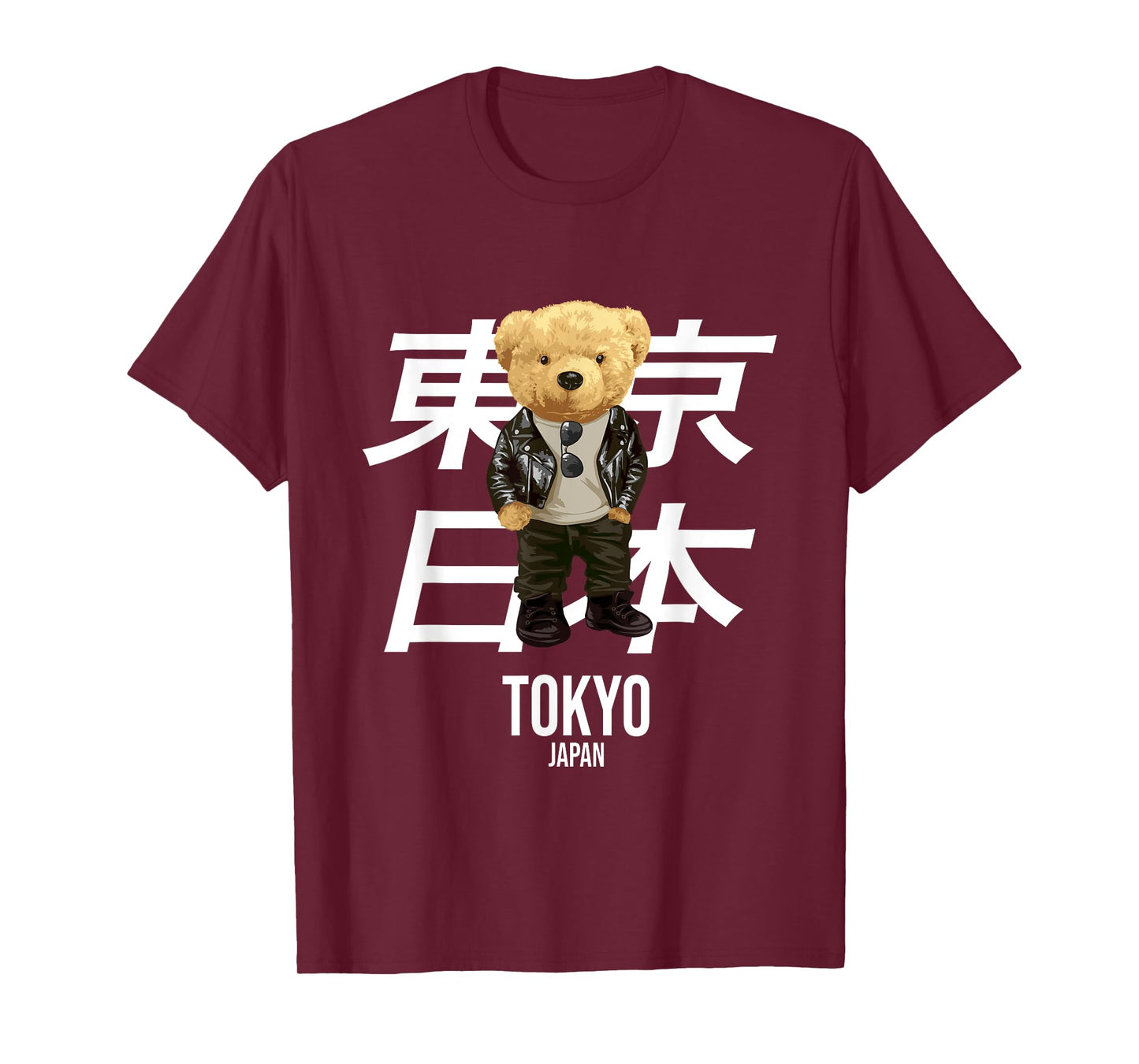 Cool Teddy Bear in Tokyo Japan Illustration Graphic Designs T-Shirt