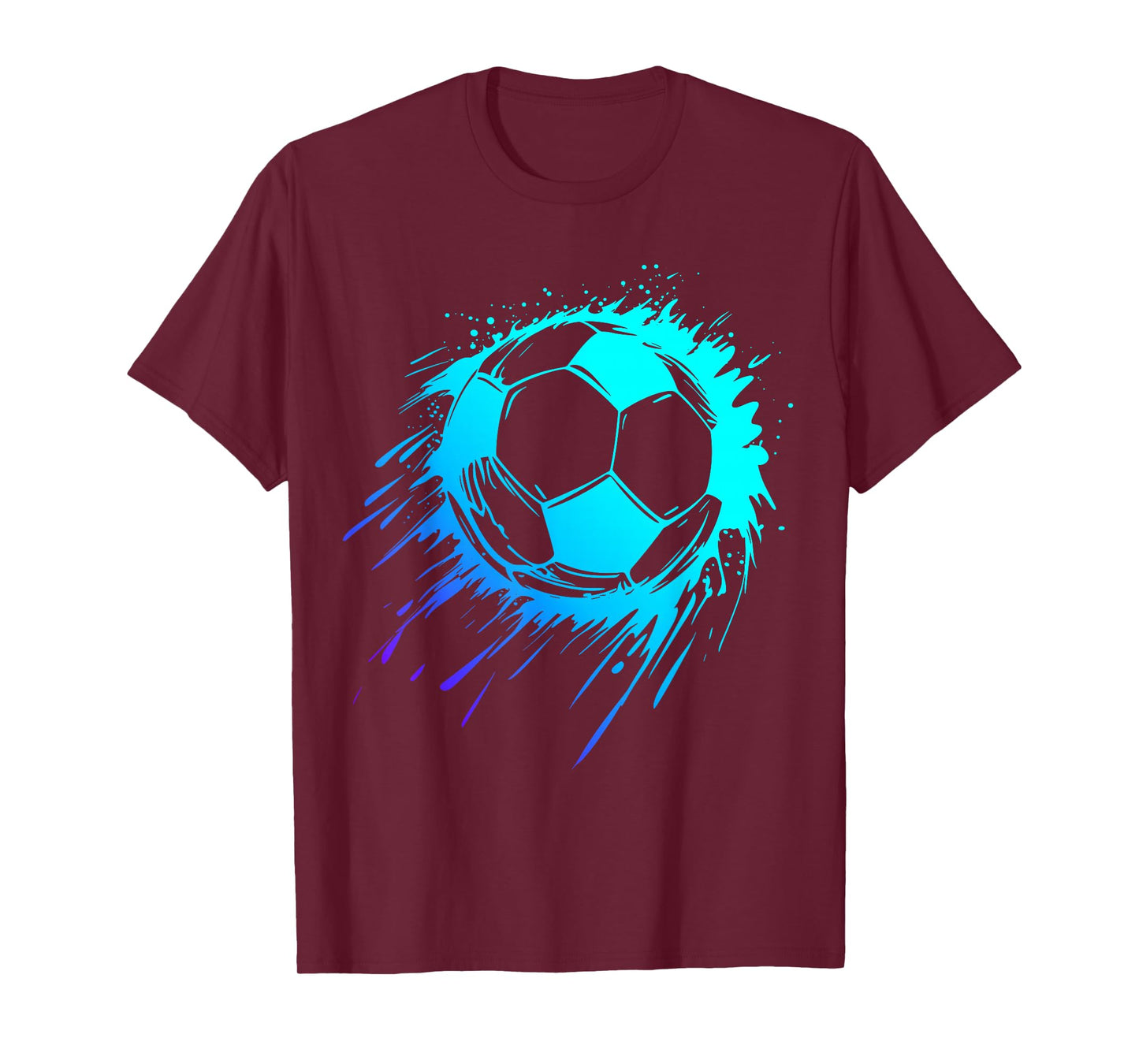 Blue Soccer Ball Soccer Player Mens Soccer Boys Soccer T-Shirt