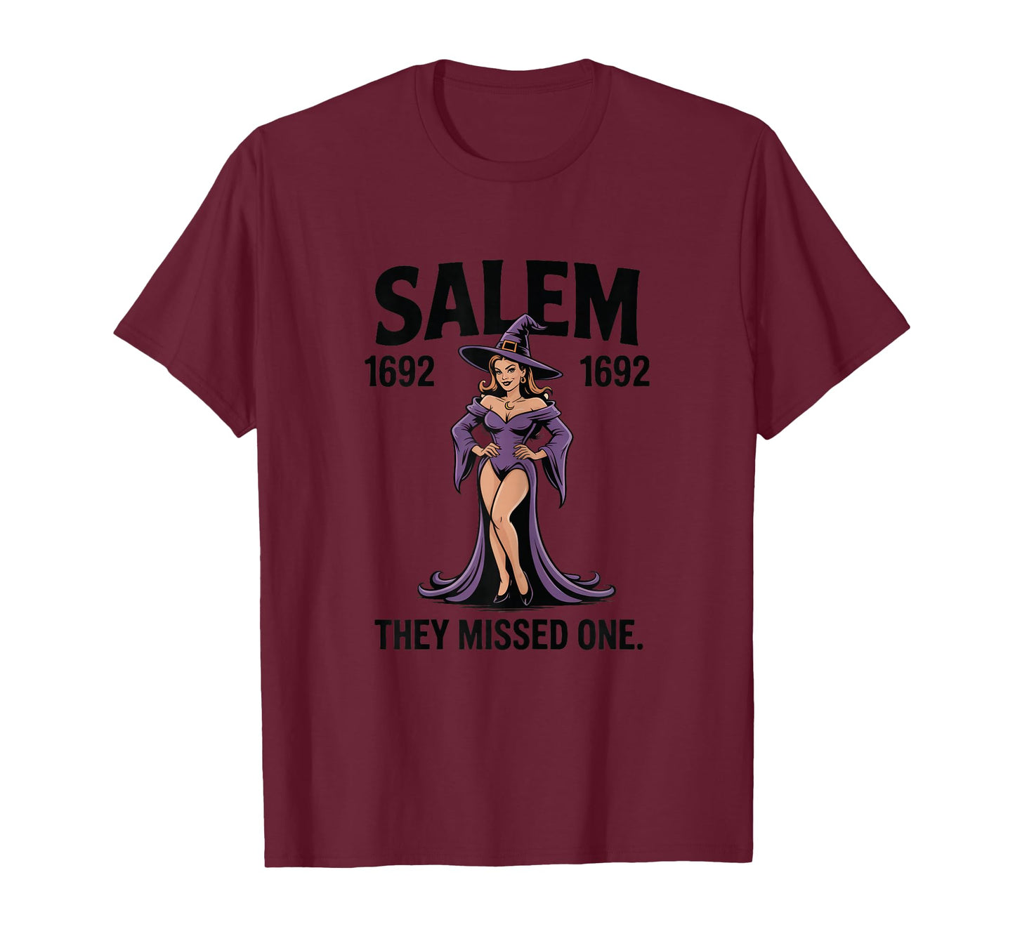 Salem 1692 Witch Retro Vintage Halloween Occult Magic T-Shirt