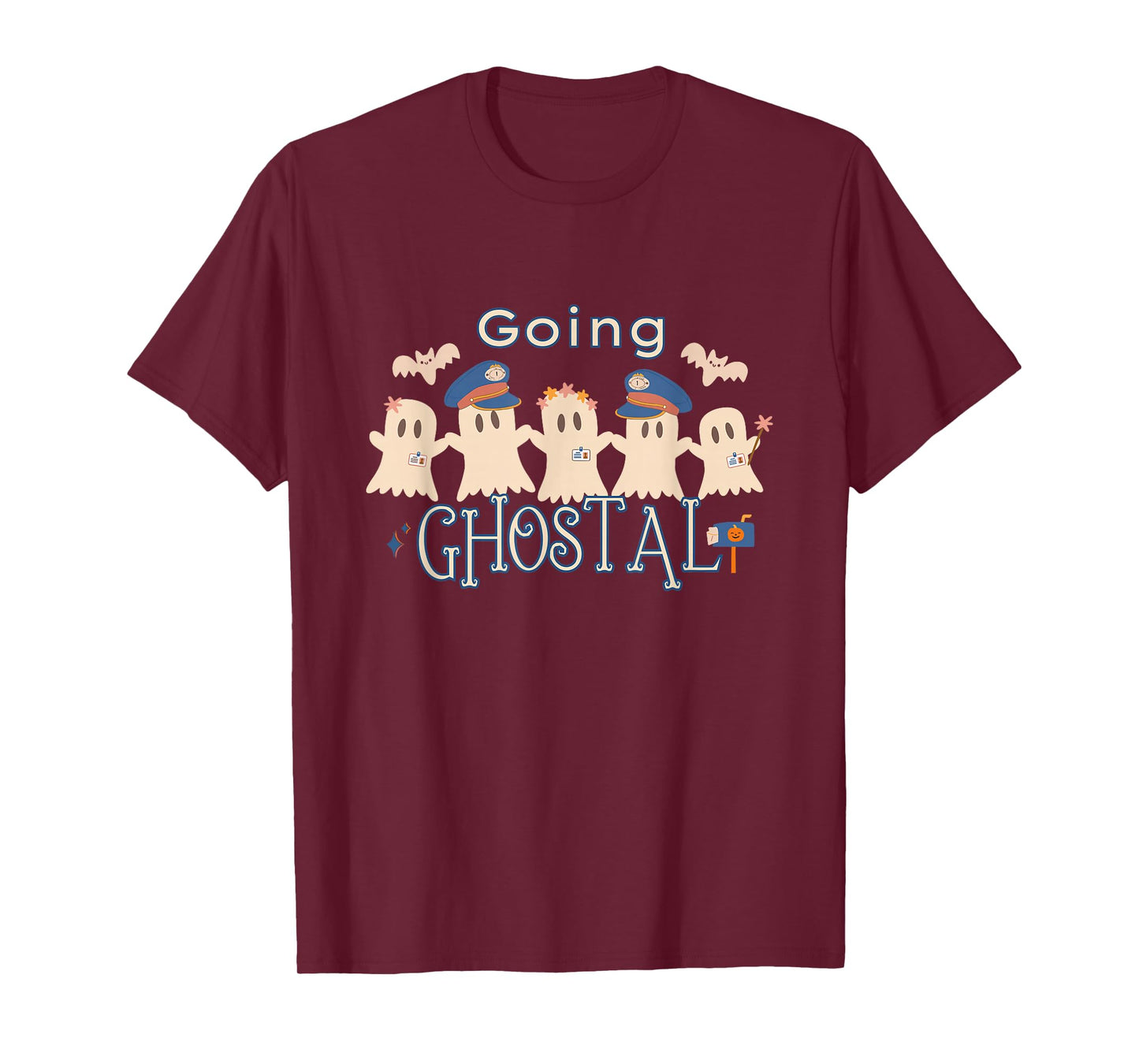 Going Ghostal Postal Worker Halloween Ghost Mail Carrier T-Shirt