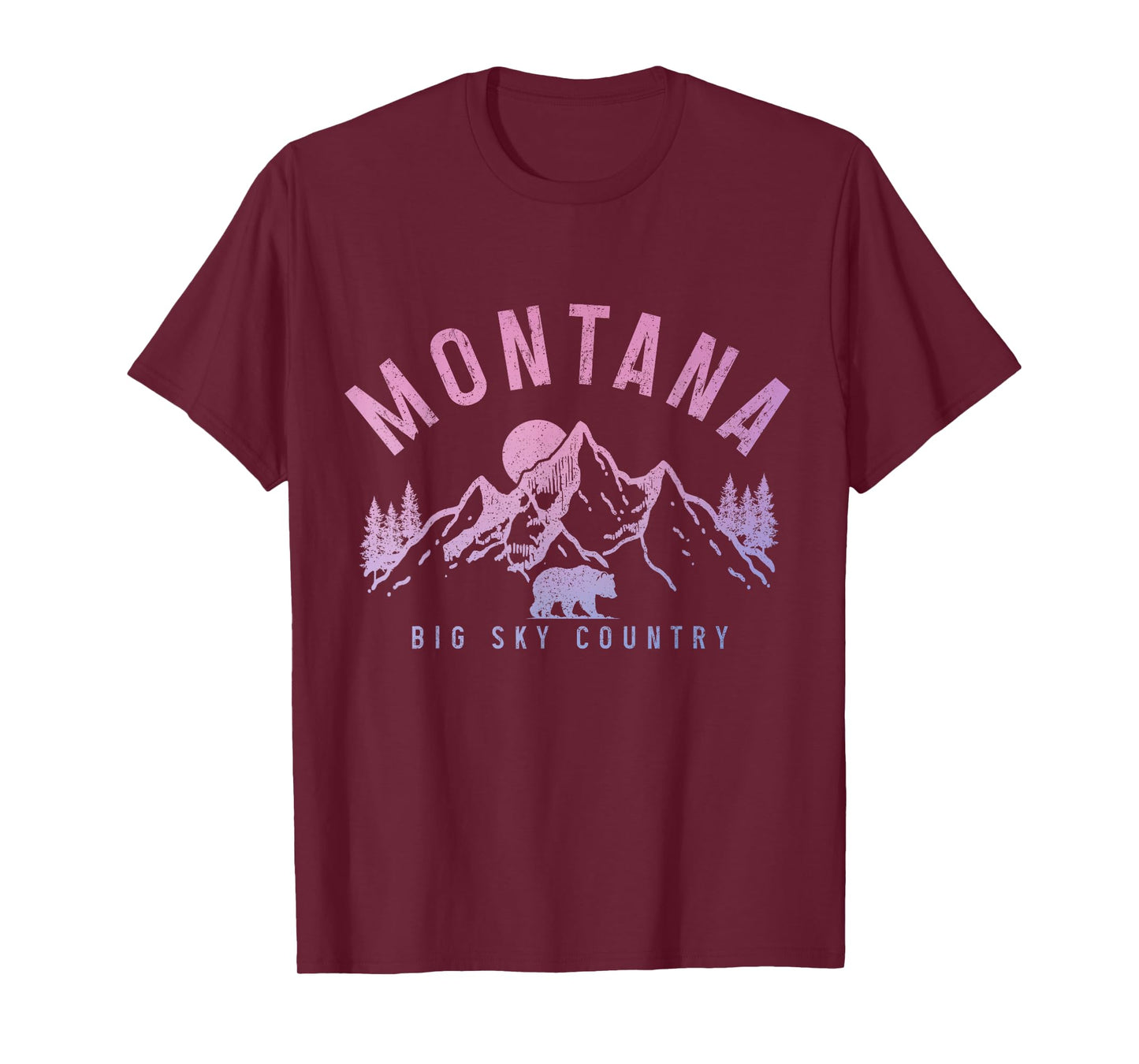 Montana Vintage Mountains Bear Nature Lover T-Shirt