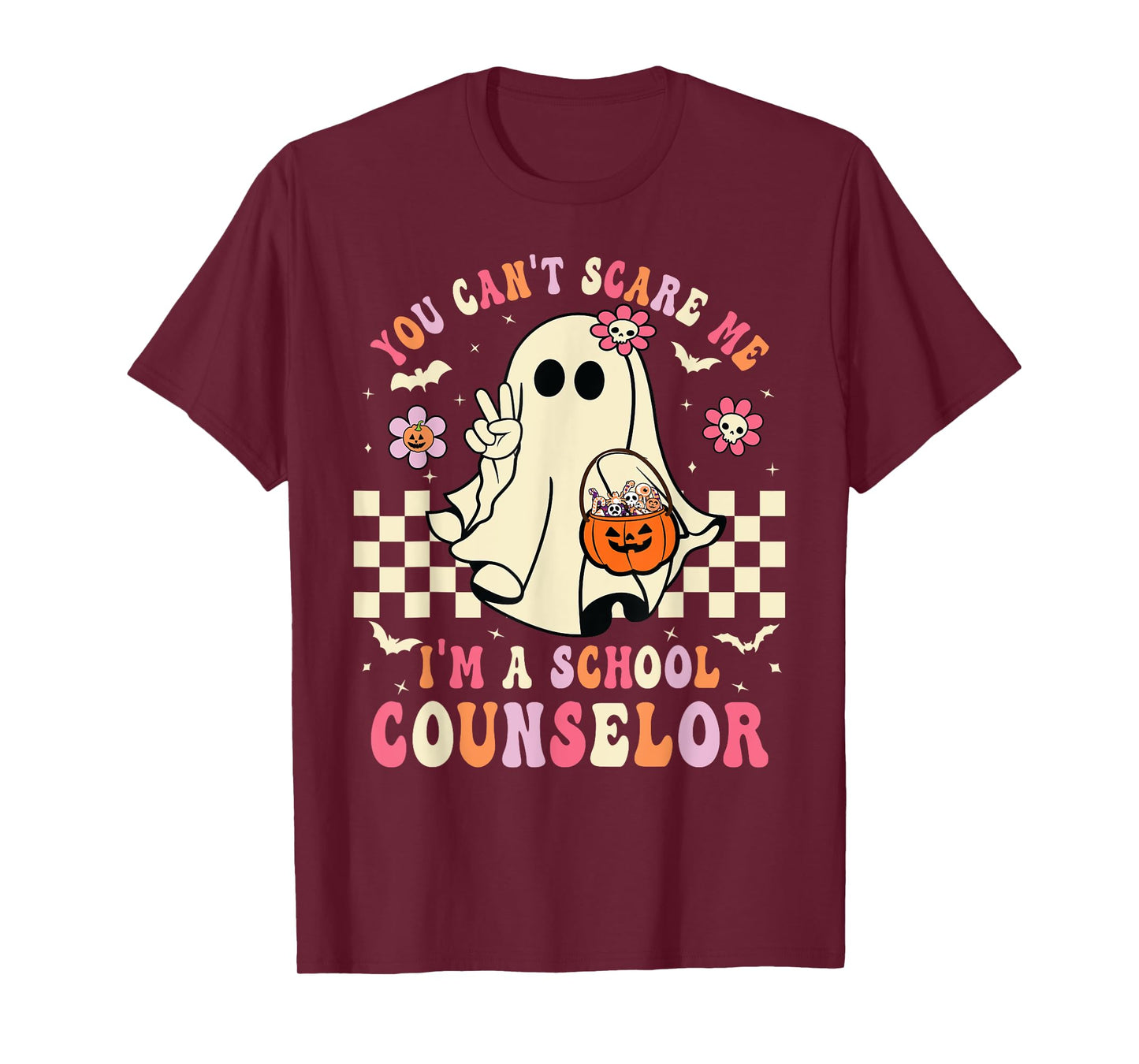 You Can't Scare Me I'm A School Counselor Halloween Women T-Shirt