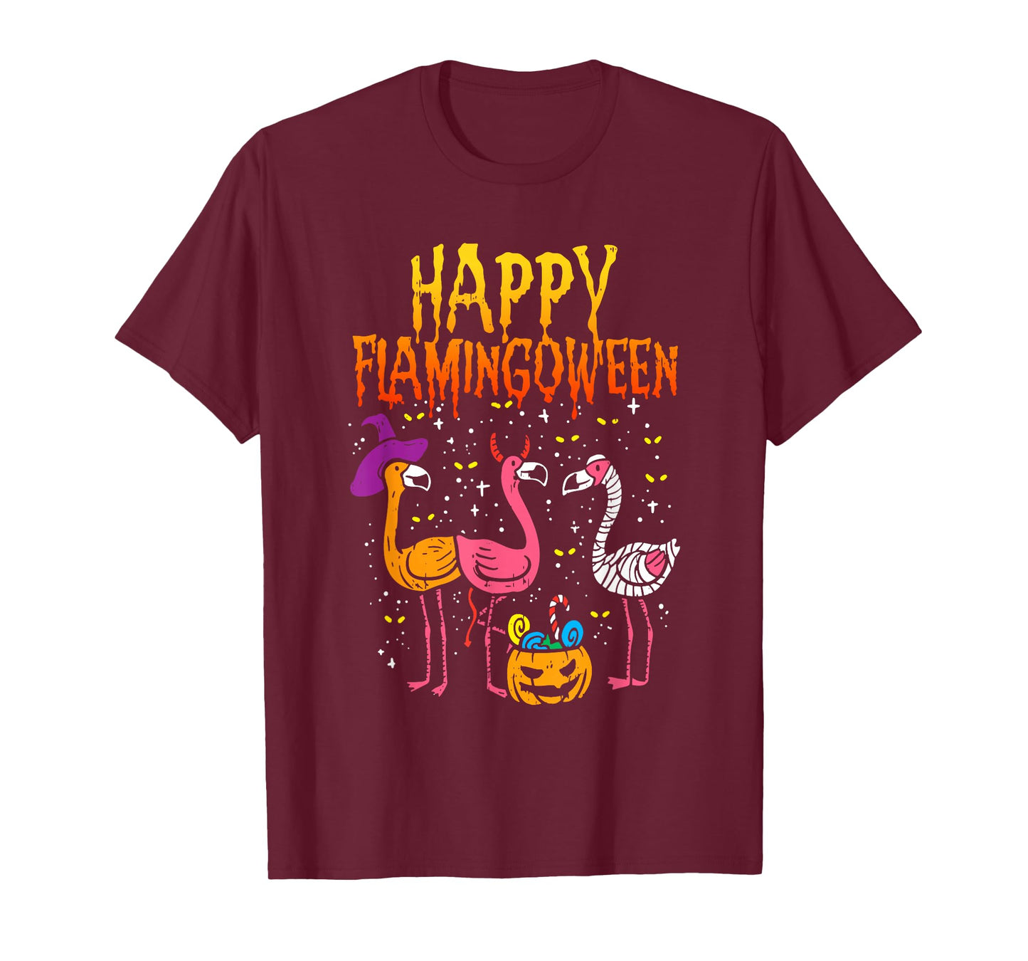 Happy Flamingoween Halloween T-Shirt