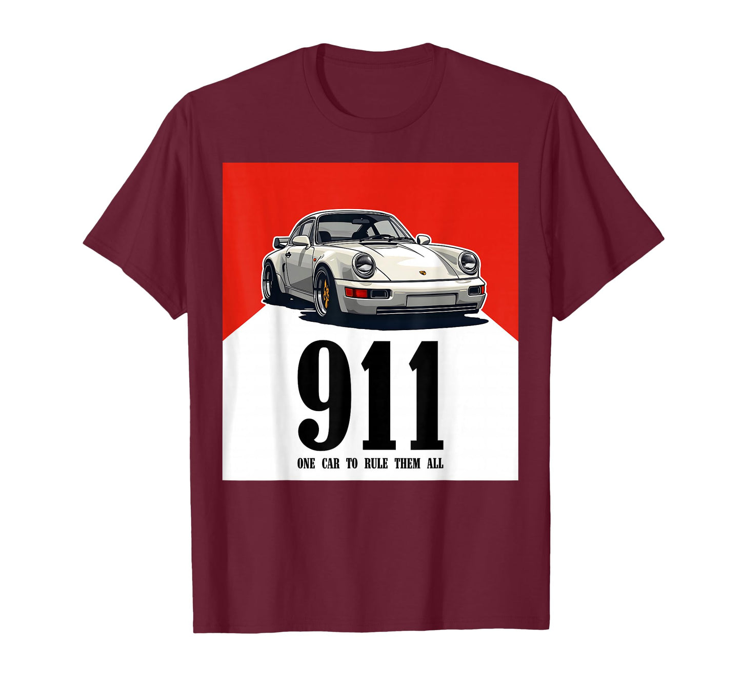 Retro 911 Red Vintage 964 turbo car classic automotive track T-Shirt