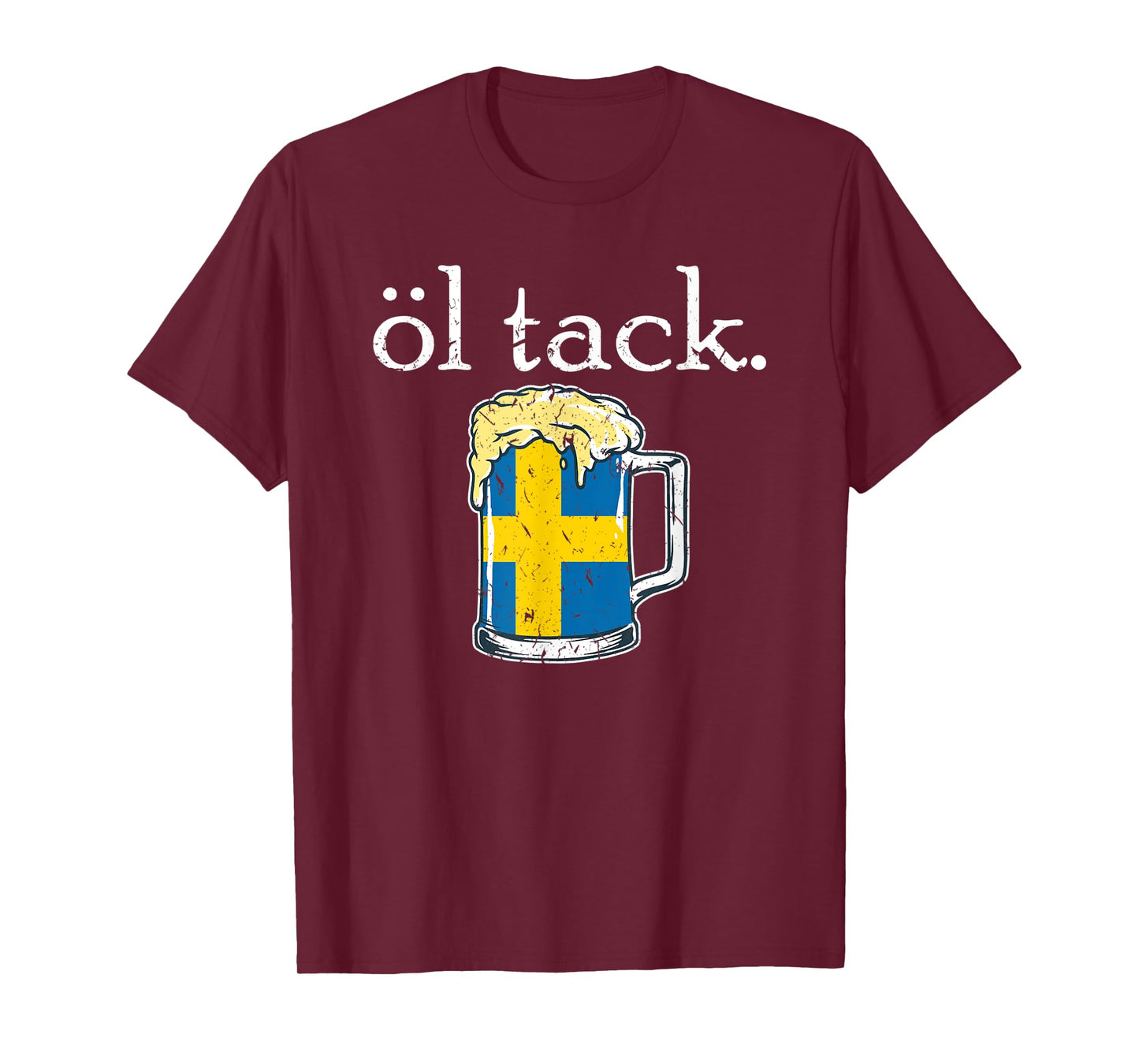 Sweden Beer Please Swedish Flag Öl Tack Travel Drinking T-Shirt