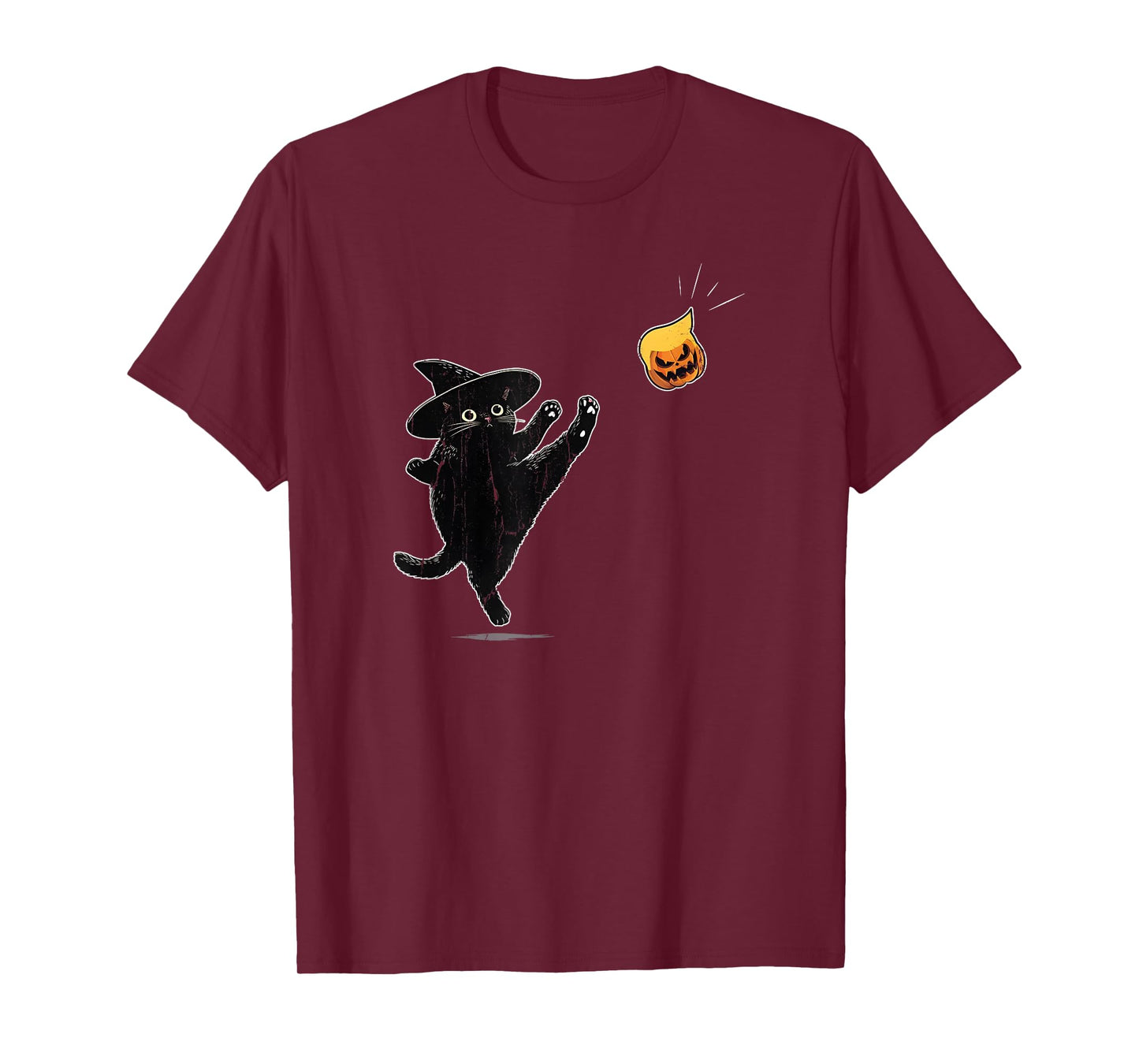 Black Cat Halloween, Cat Witch Doodle T-Shirt
