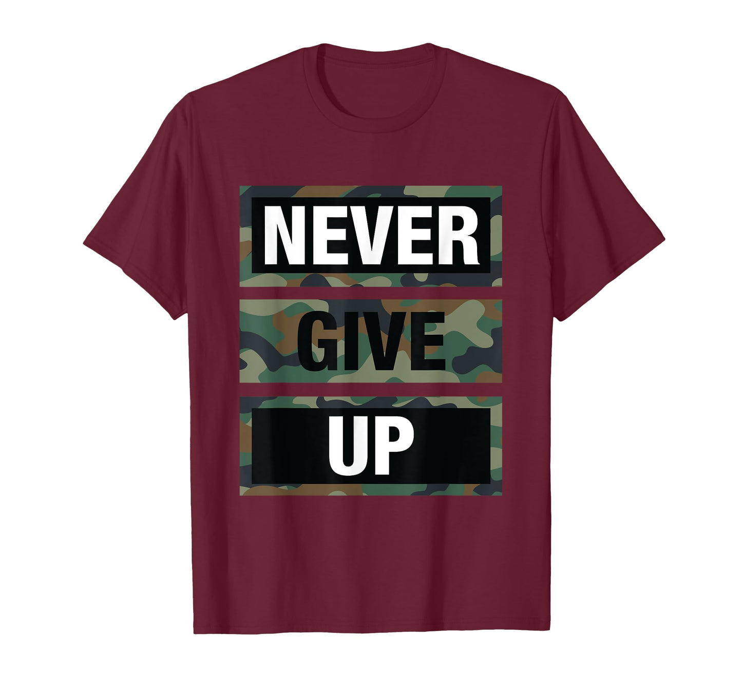 Bahaa's Tee Don't Give Up Illustration Quotes Novelty Graphic Designs T-Shirt