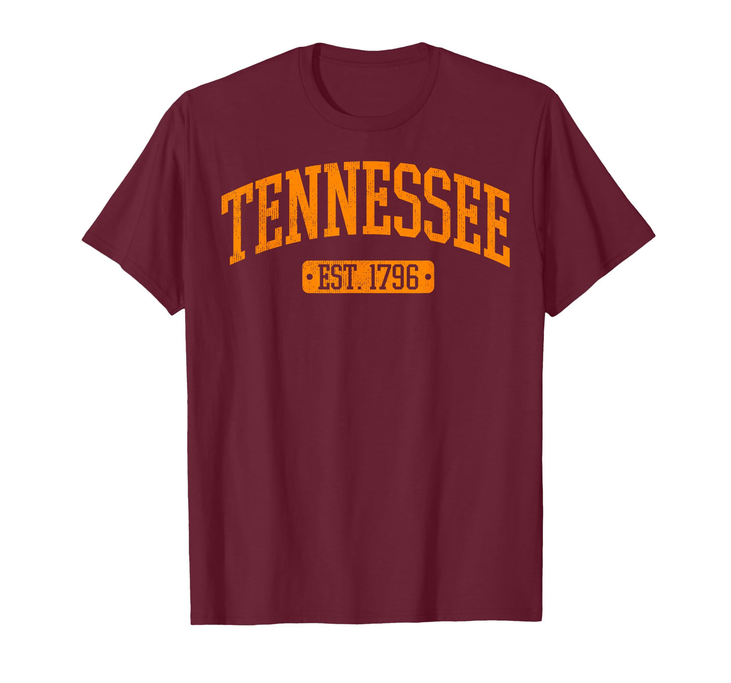 Classic TN Orange Print Retro Varsity Vintage Tennessee T-Shirt