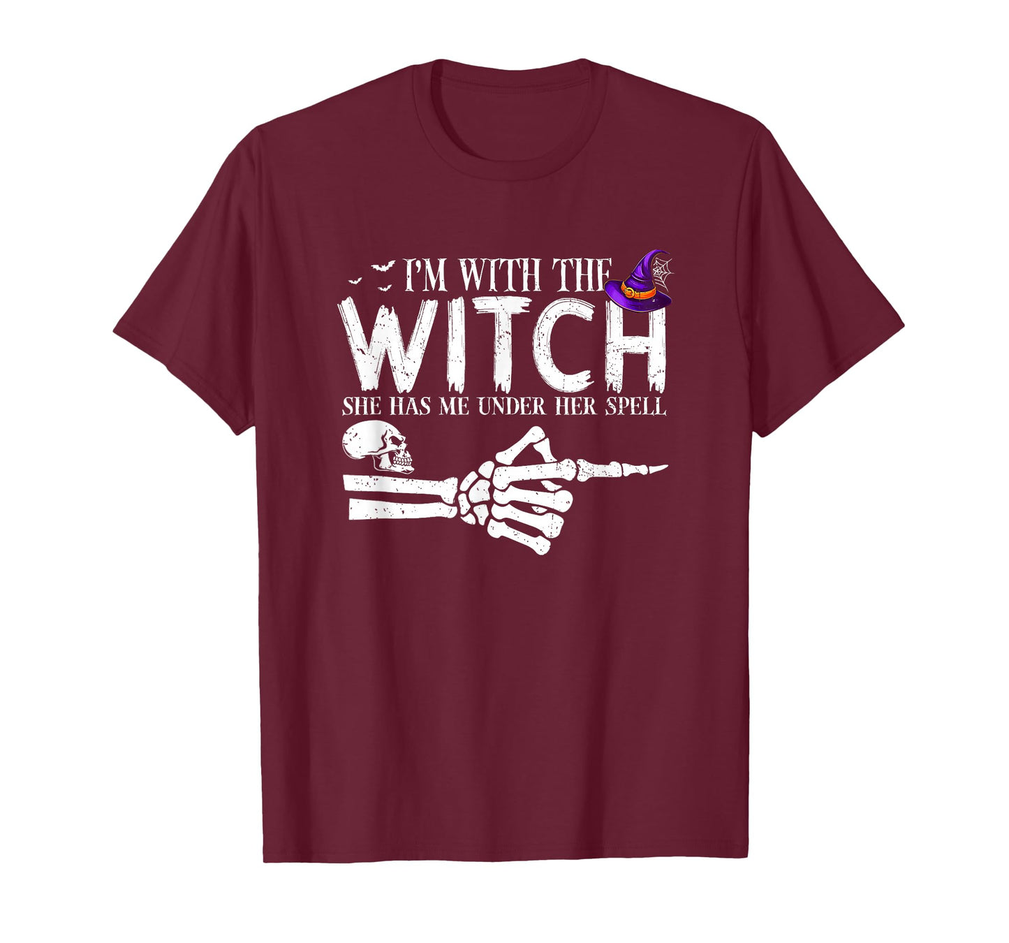 I'm with The Witch Funny Halloween Couple Costume Party T-Shirt