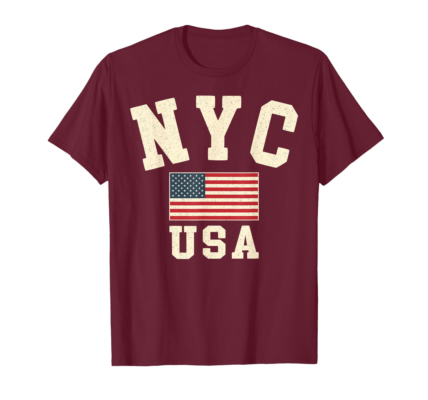 Vintage NYC USA American Flag New York City Souvenir Retro T-Shirt