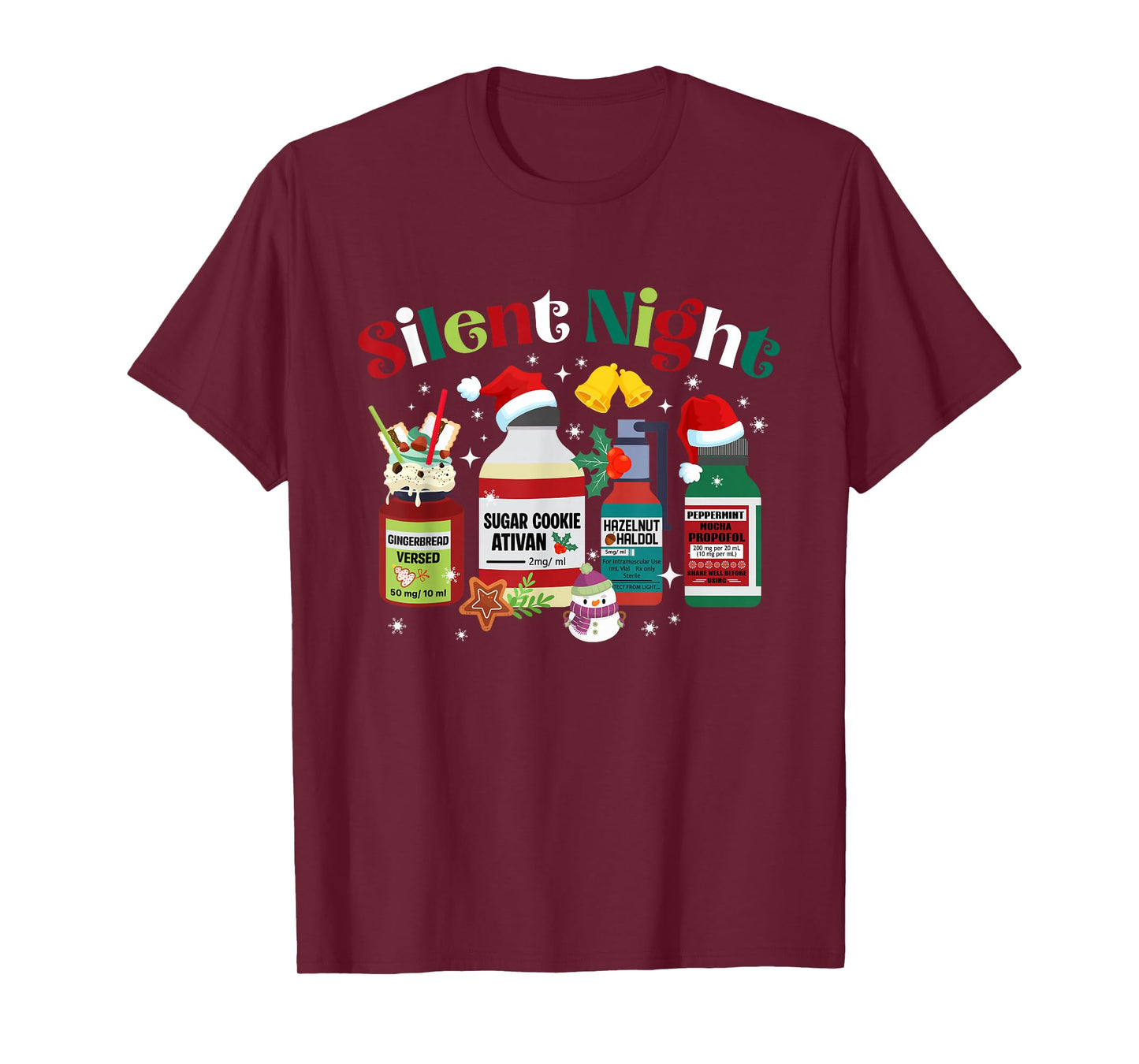 Retro Propofol Nurse Medical Christmas ICU RN ER Nurse Scrub T-Shirt