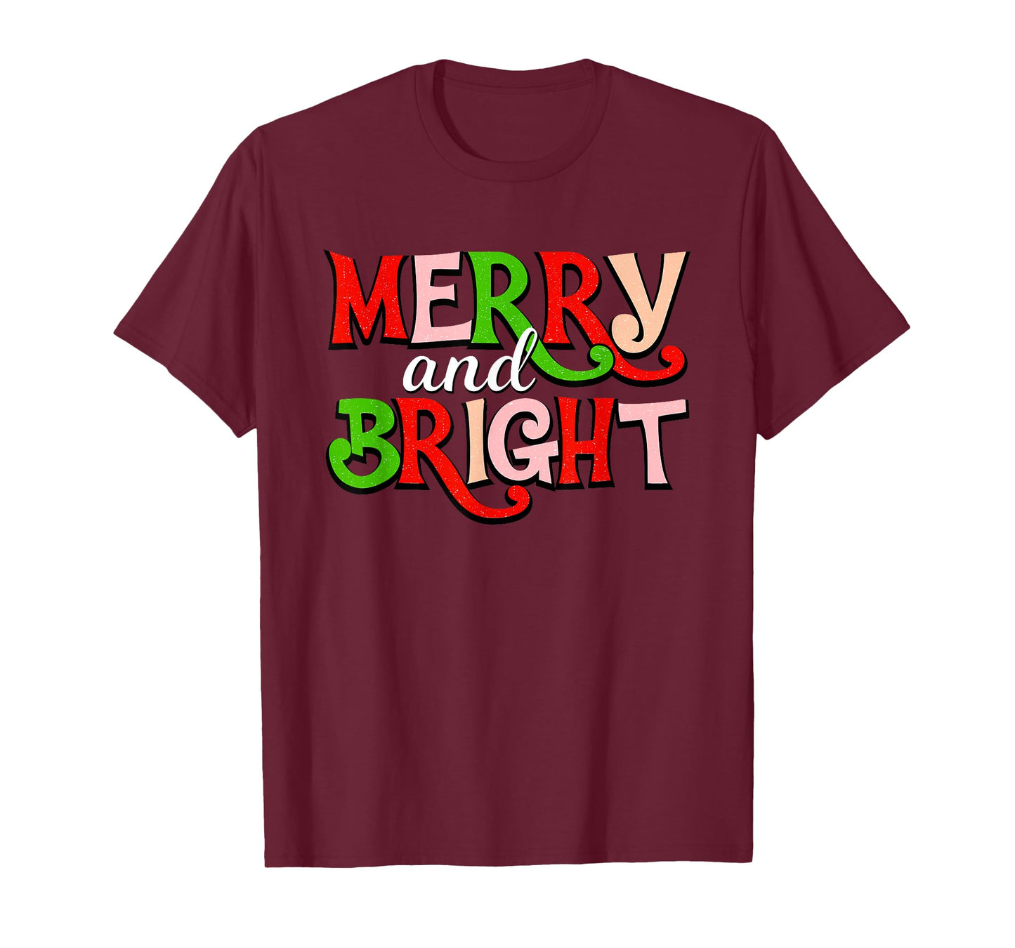 Merry and Bright Xmas Lights Christmas Pajamas T-Shirt