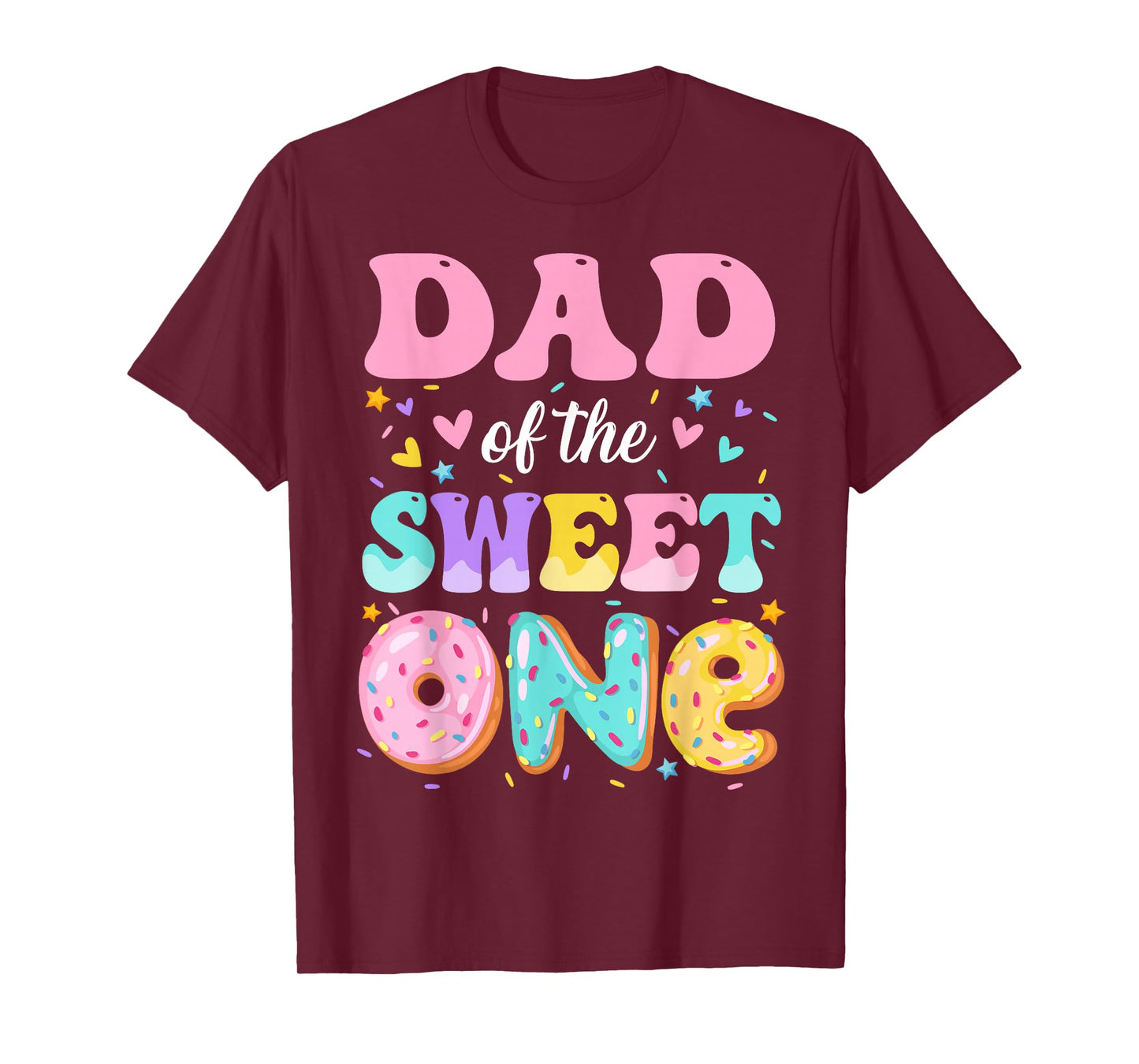 Dad Of The Sweet One 1st Birthday Donut Bday Party T-Shirt