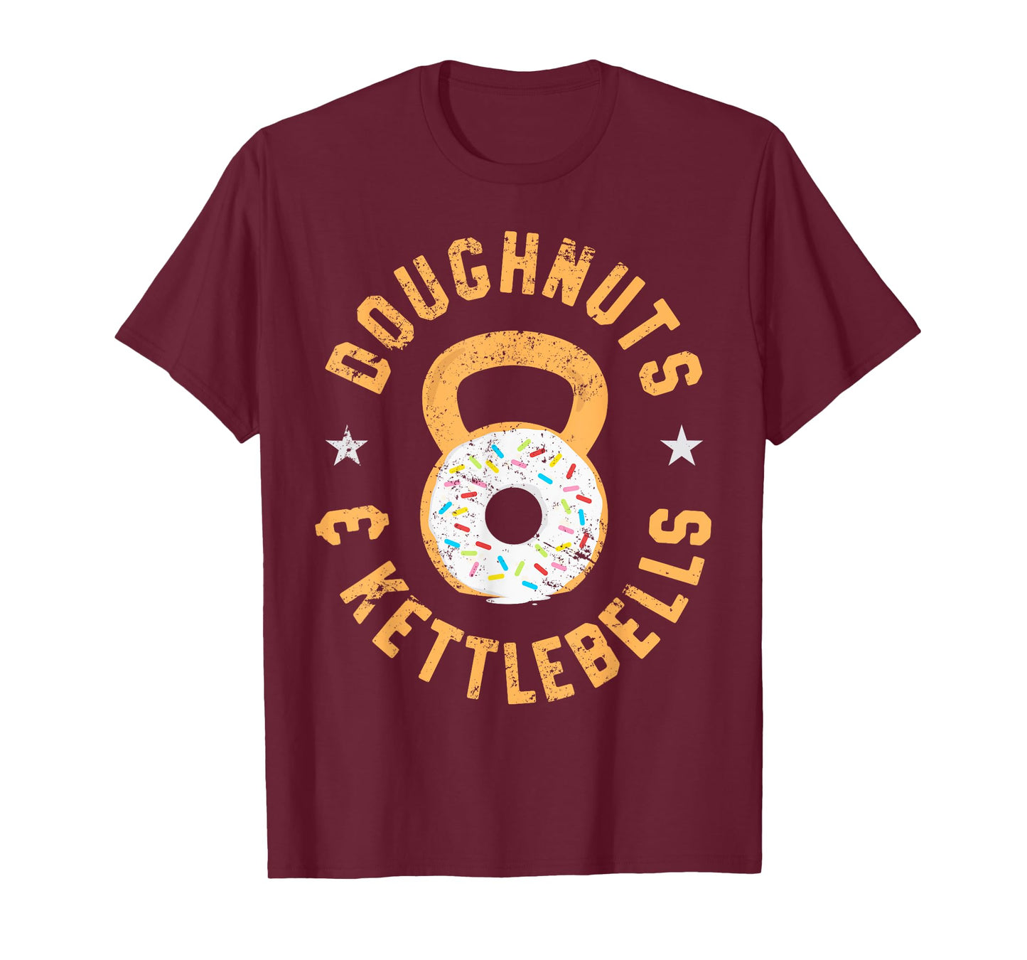 Funny Donut Kettlebell T-Shirt, Doughnuts and Kettlebells T-Shirt
