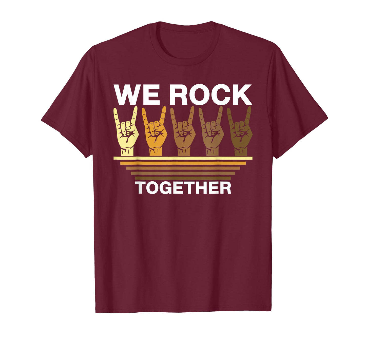 We Rock Together Vintage Rock Distressed Rock Music T-Shirt