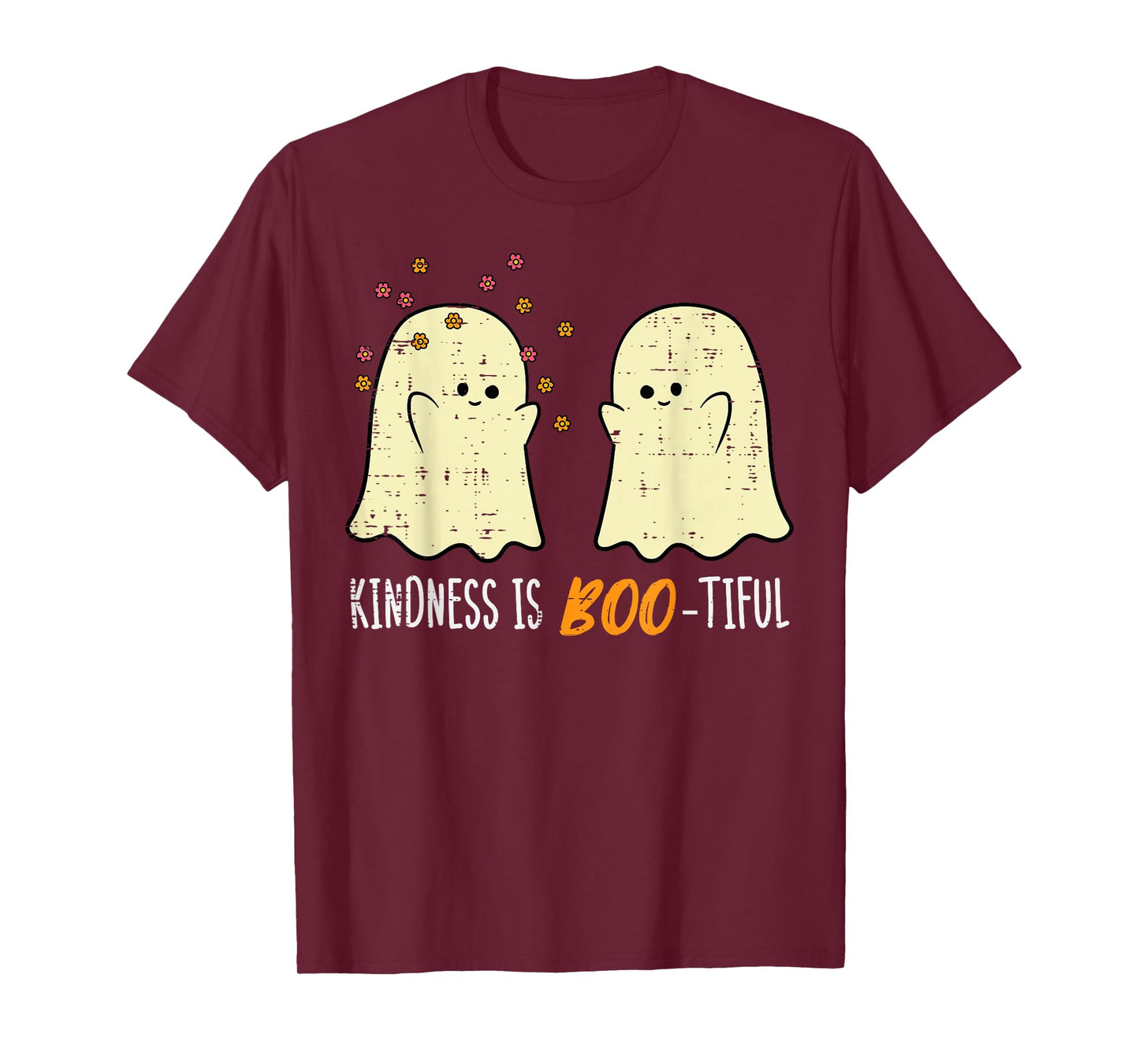 Halloween Ghosts Kindness Boo Tiful Costume Women Girls Kids T-Shirt