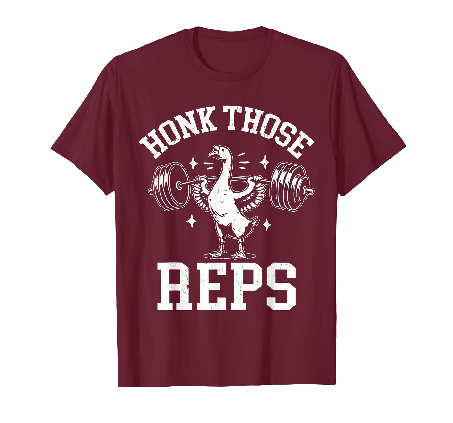 Honk Those Reps Funny Goose Weightlifting Retro Goose Gym T-Shirt