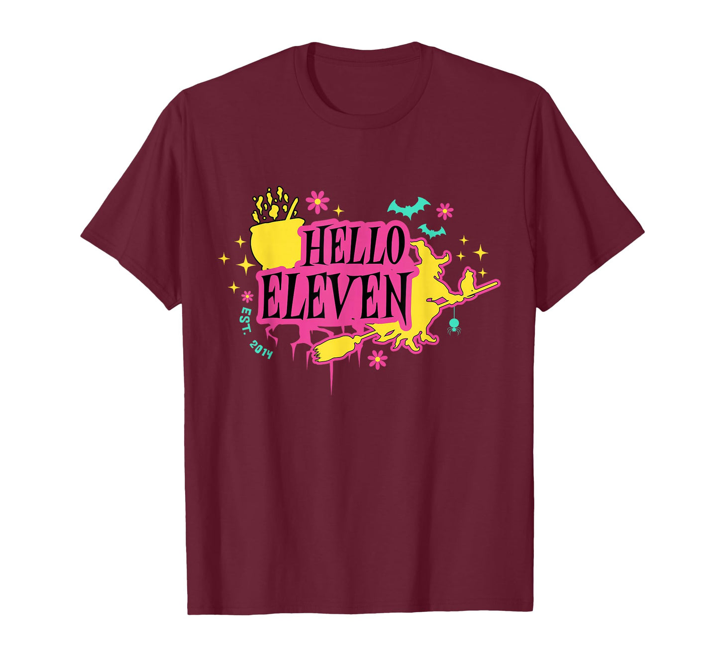 Happy 11th Birthday Hello Eleven Witch Est 2014 Halloween T-Shirt