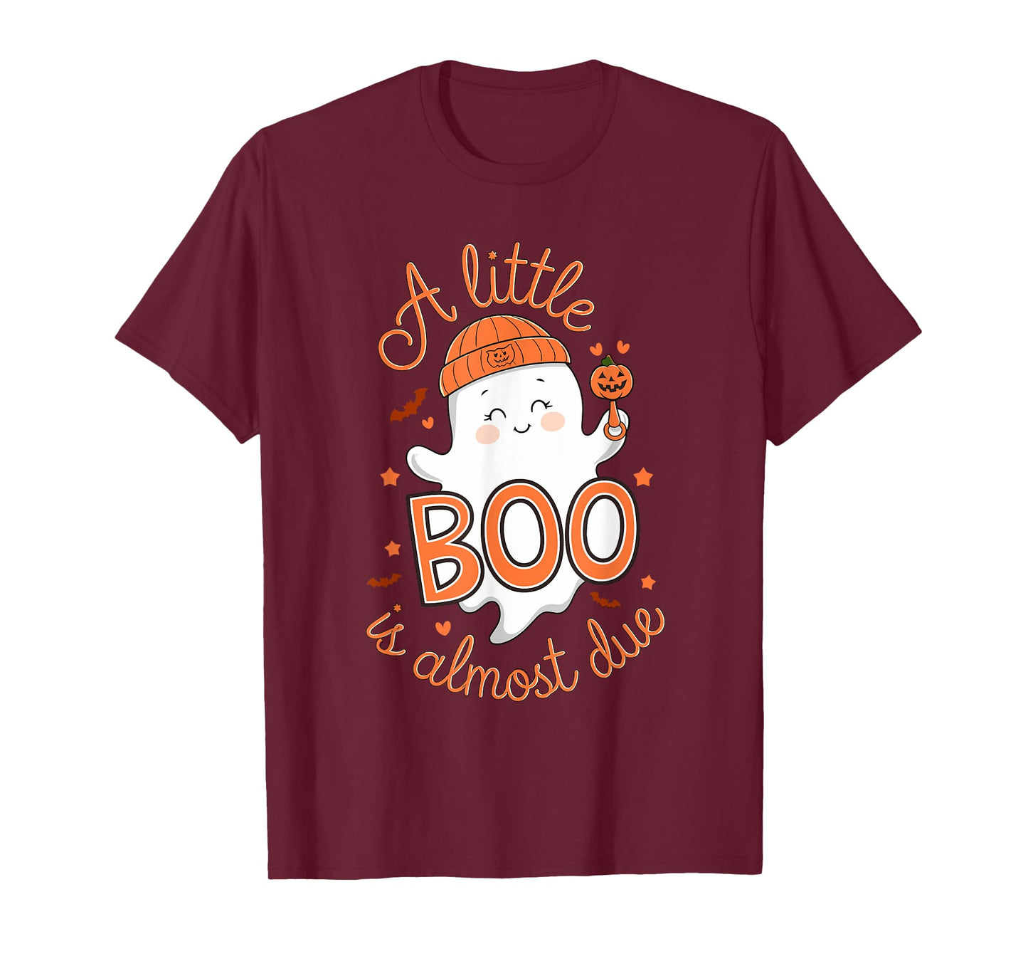 Little Boo Is Almost Due Cute Halloween Pregnancy Reveal T-Shirt
