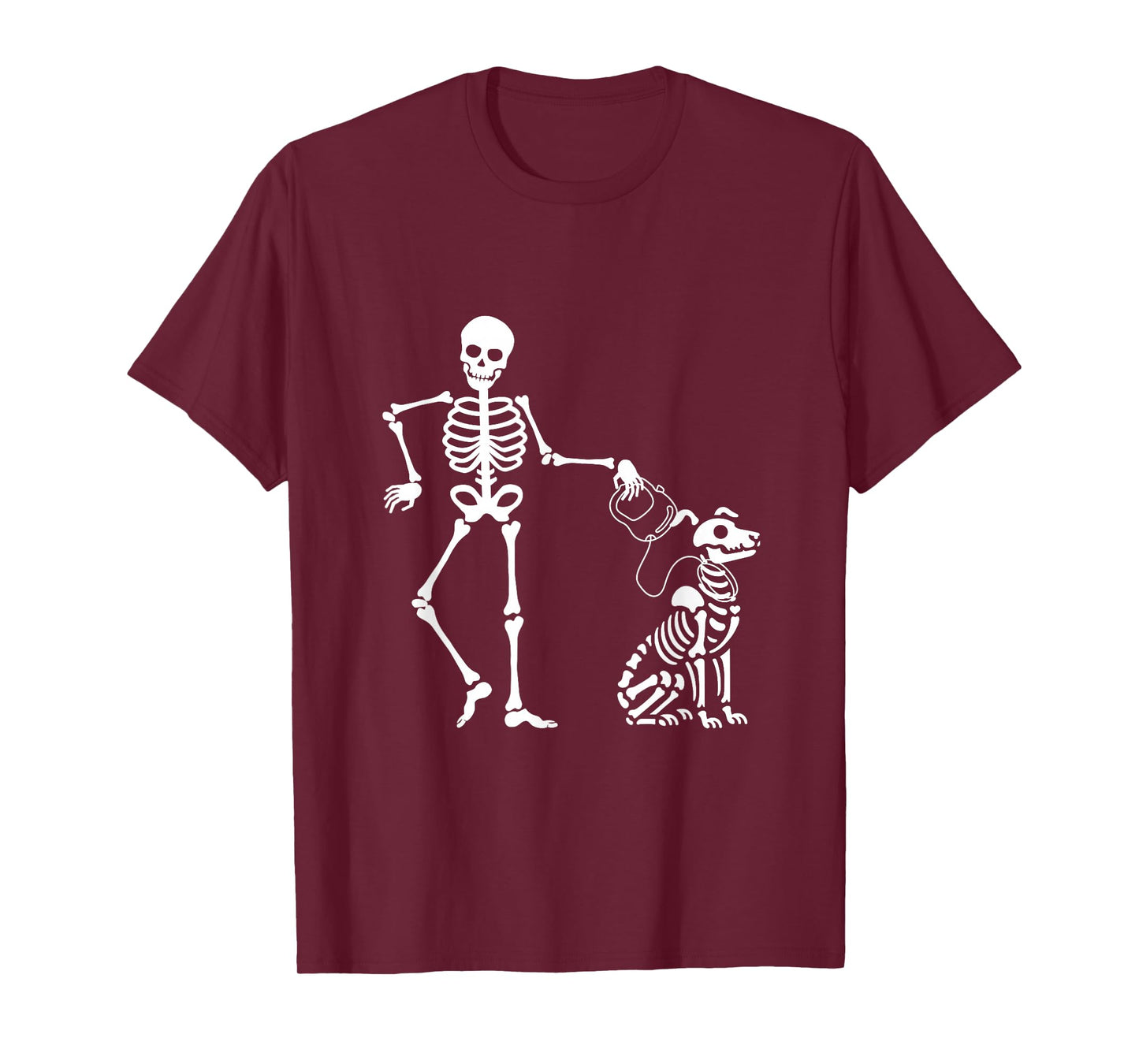 Amazing Spooky Creepy Halloween Design Skeleton Dog T-Shirt