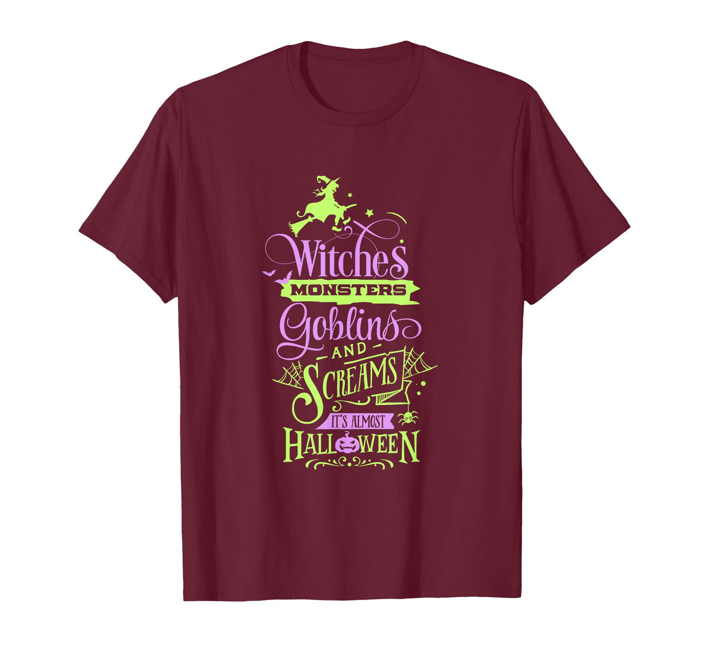 Witches Monsters Goblins and Screams It's Almost Halloween T-Shirt