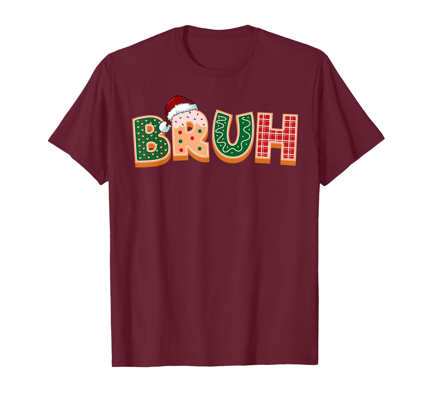 Funny Christmas Bruh Cookies Kids Boys Women Men T-Shirt