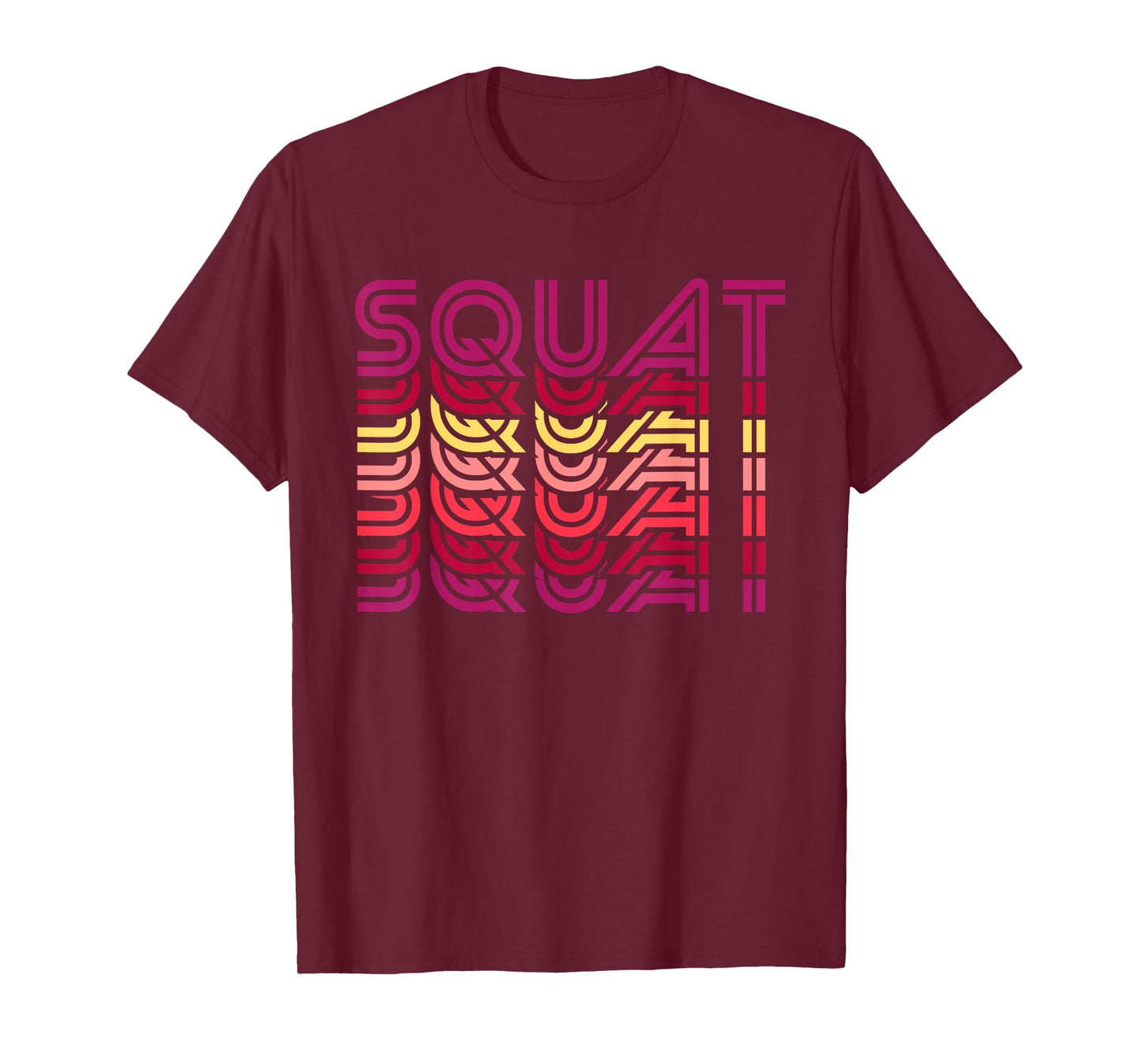 Squat Retro Vintage Funny Fitness Workout Gym Exercise T-Shirt