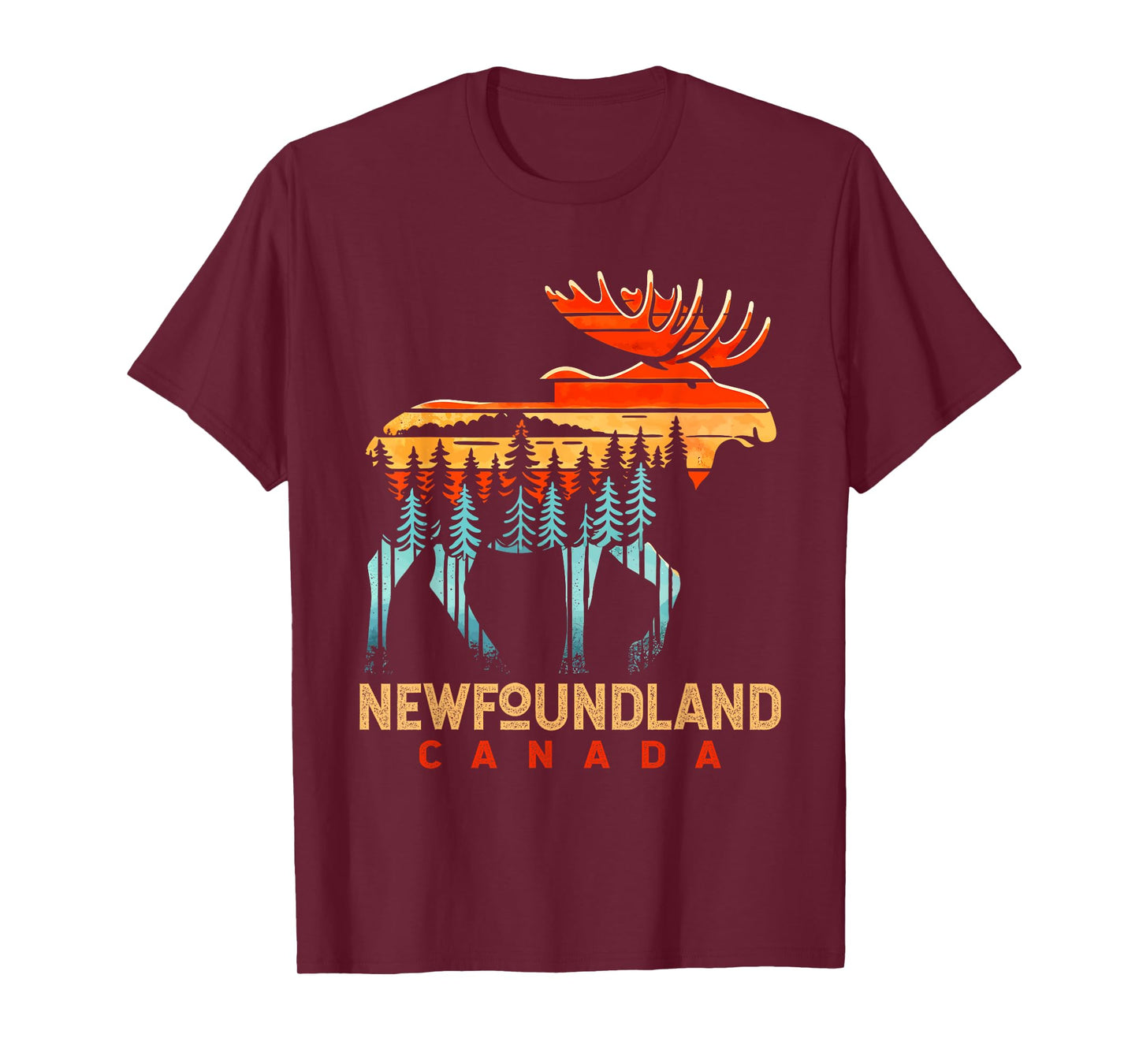 Newfoundland Canada Shirt Vintage Retro Canadian Pride Moose T-Shirt