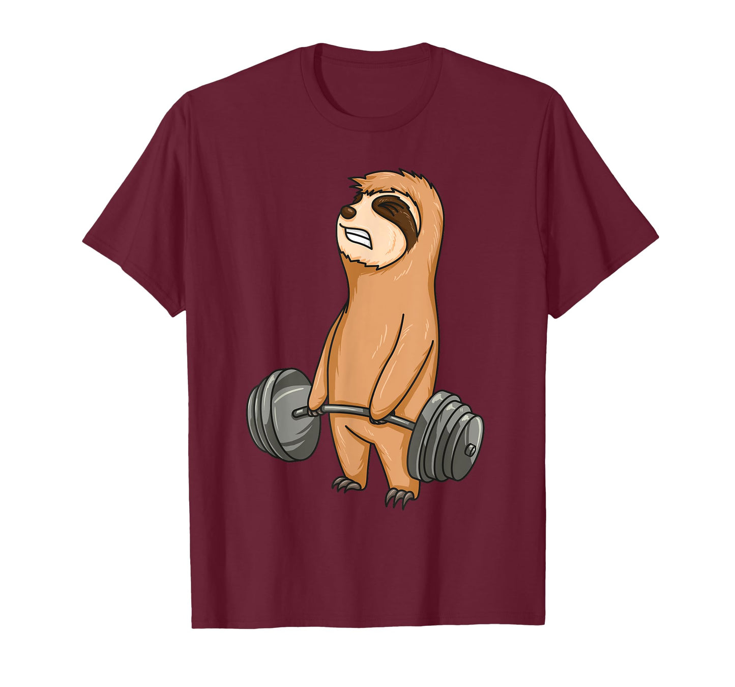 Baby Sloth Weight Lifting Fitness Motivation Workout T-Shirt