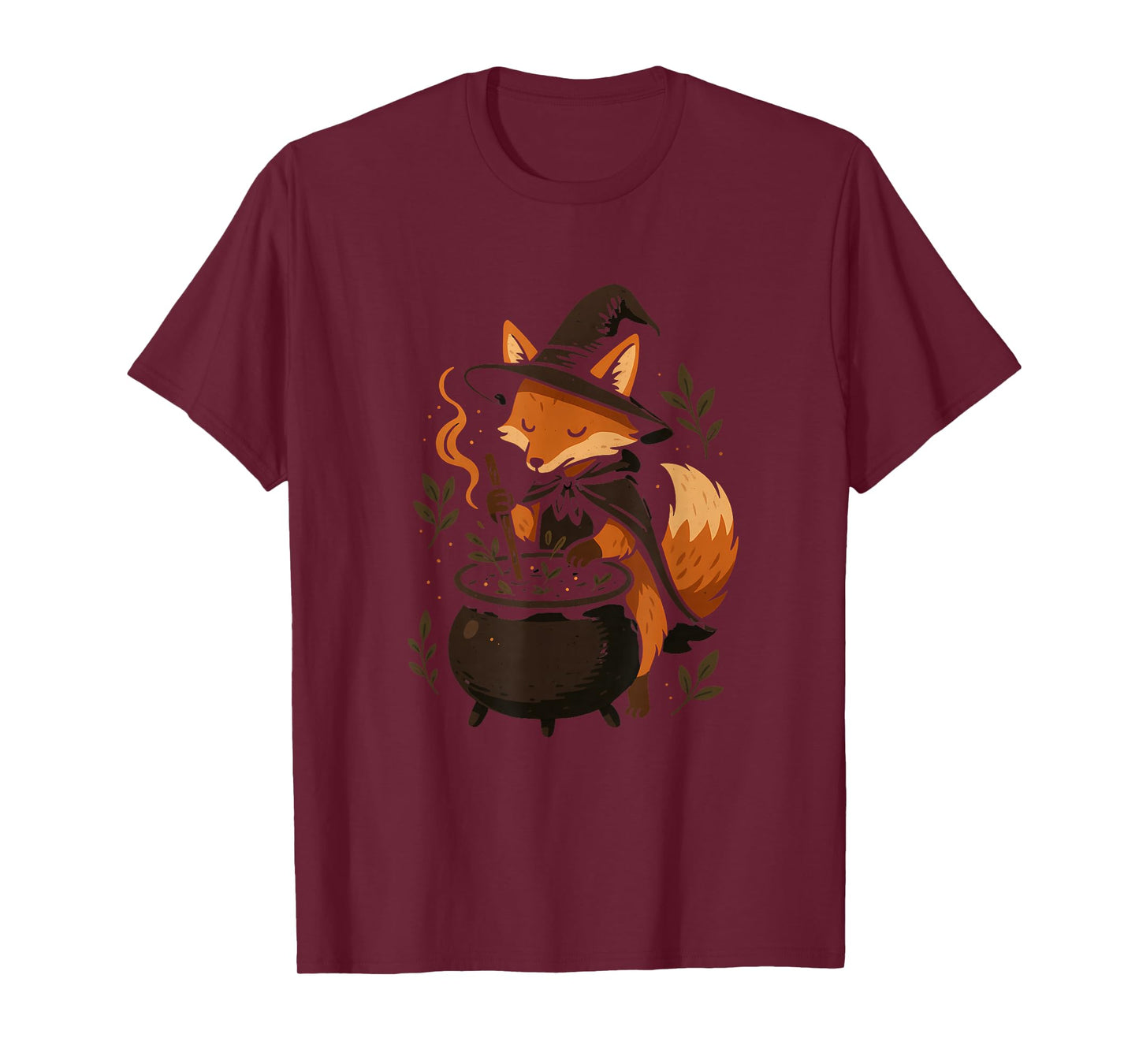 Witch Fox Stirring Cauldron T-Shirt