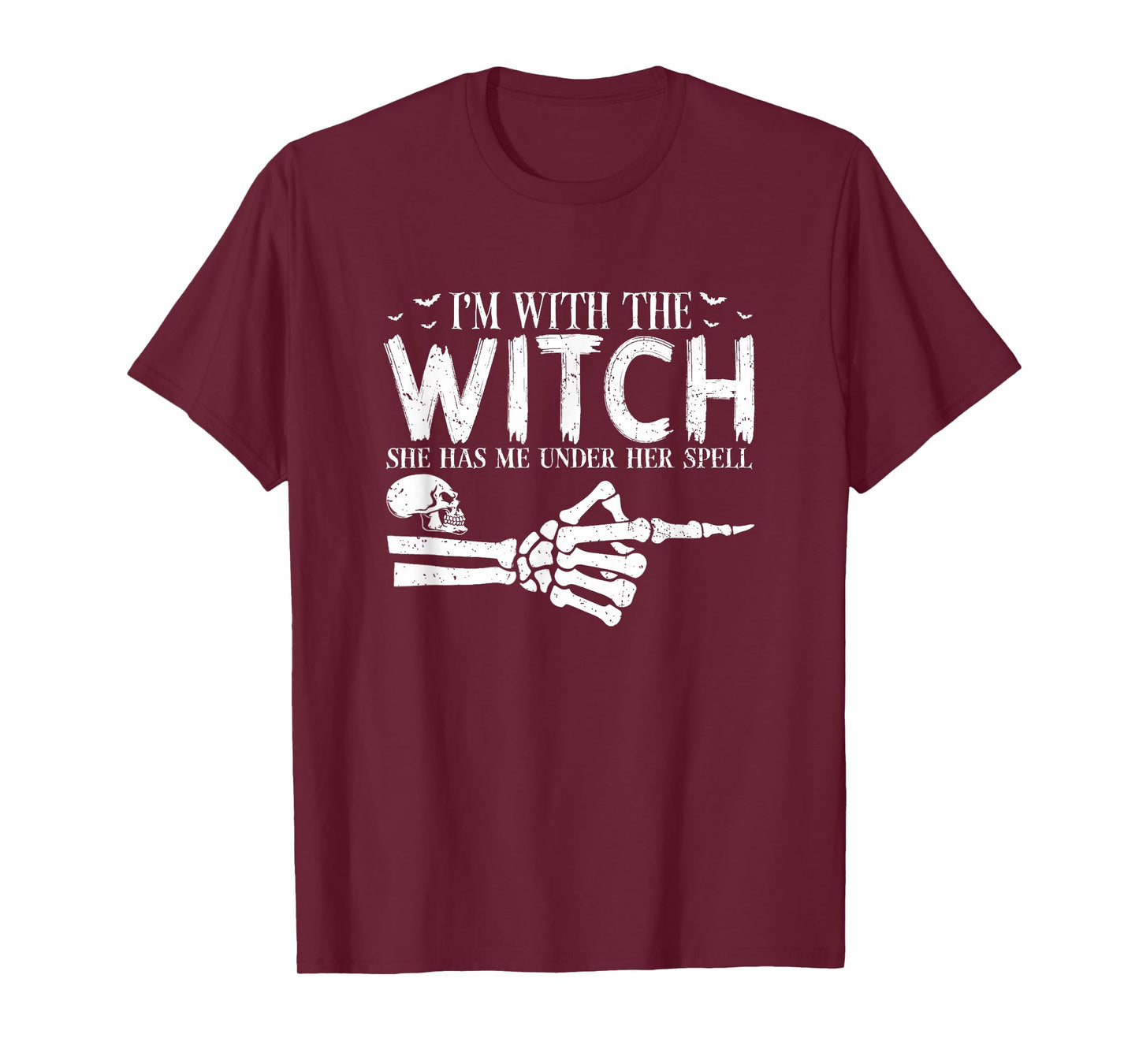 I'm with The Witch Funny Halloween Couple Costume Party T-Shirt