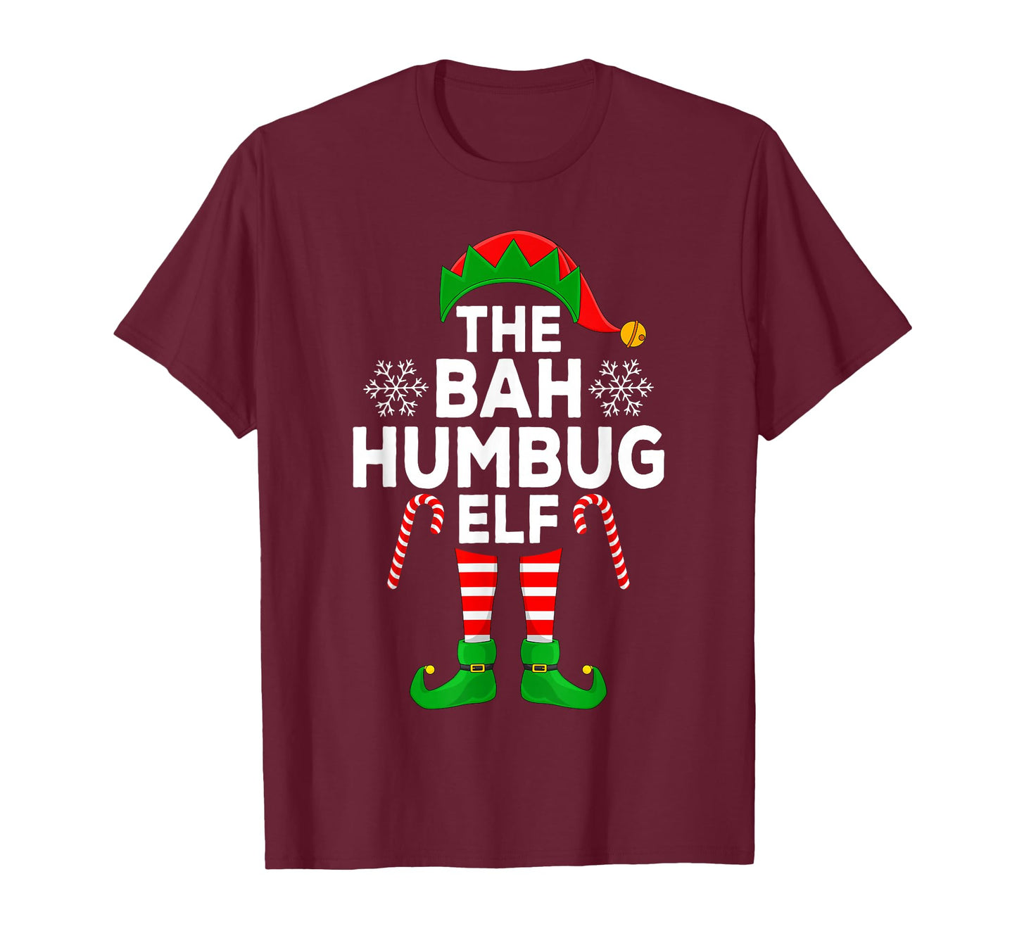 The Bah Humbug Elf Xmas Matching Family Christmas Elf T-Shirt