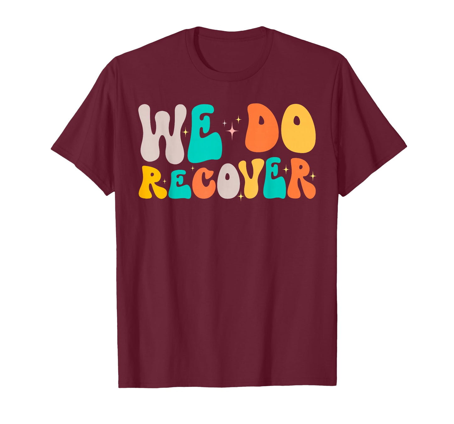 Vintage Retro Addiction Recovery Awareness We Do Recover T-Shirt, Small, Black