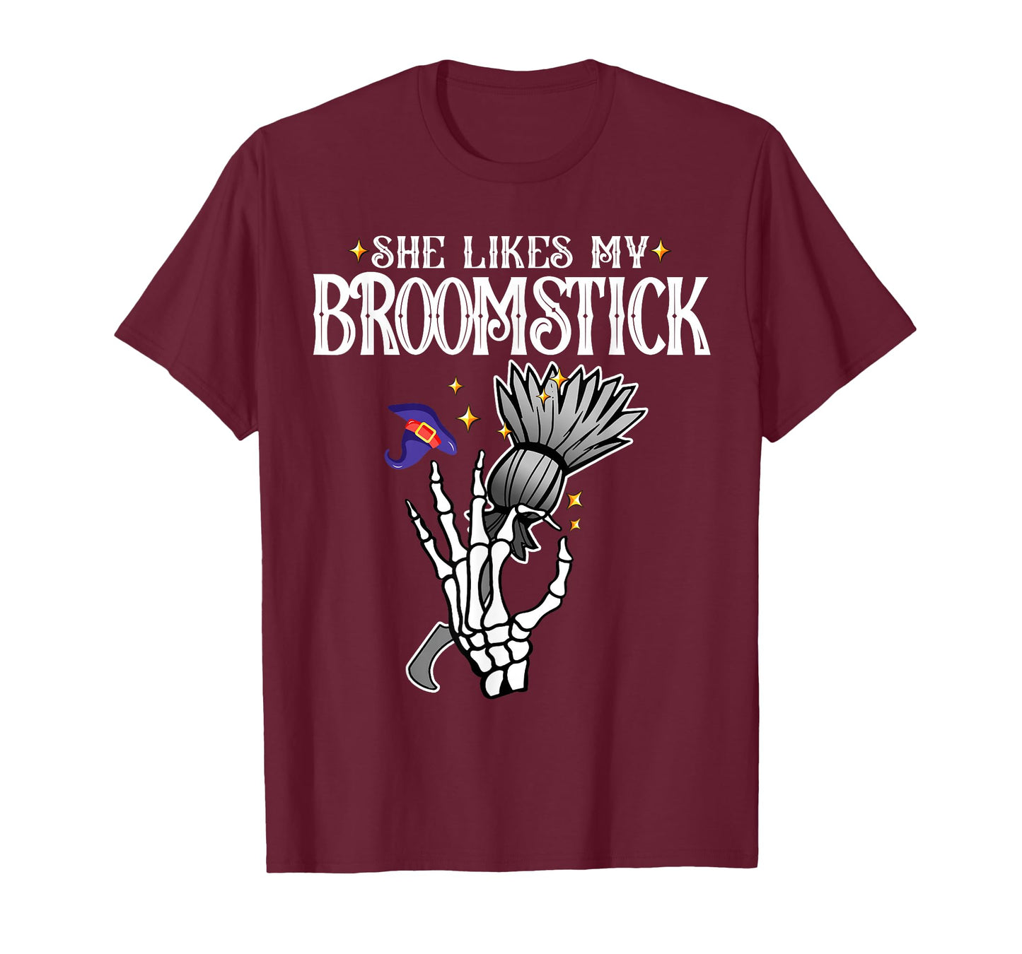 She Likes My Broomstick I Like Her Pumpkins Halloween Couple T-Shirt