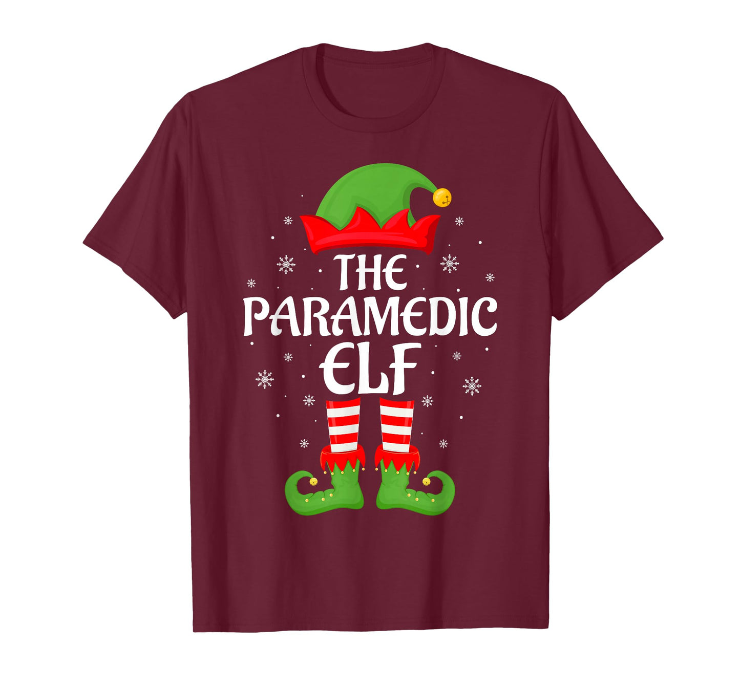 Paramedic Elf Xmas Family Matching Elf Squad Christmas T-Shirt