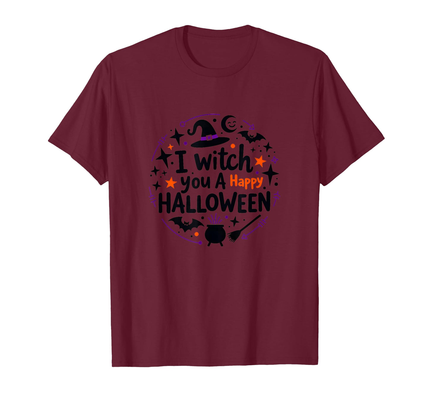 Halloween Humorous I Witch You A Happy Halloween T-Shirt