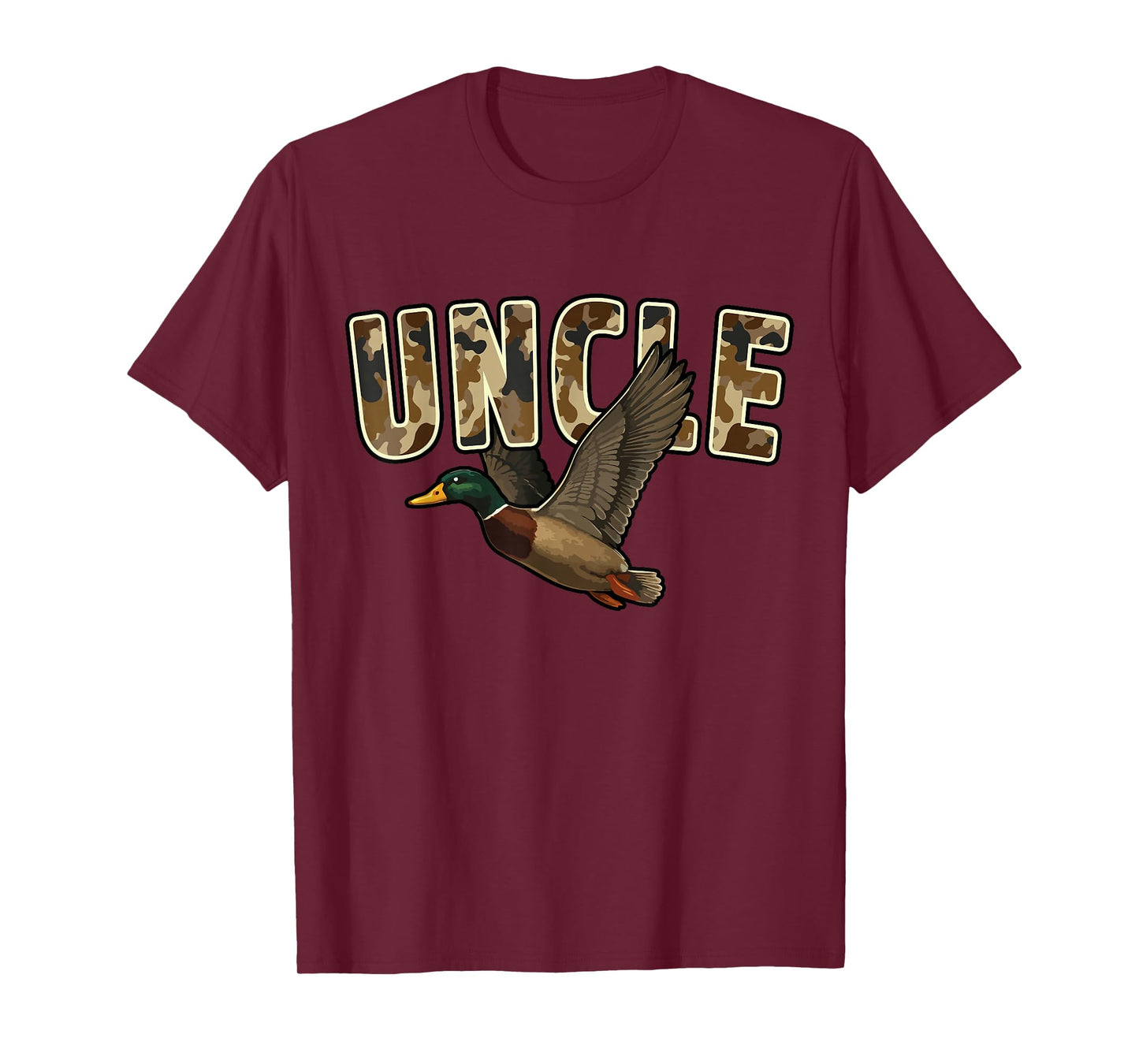 Camouflage Vintage Mallard Duck Retro Camo Hunting Uncle T-Shirt