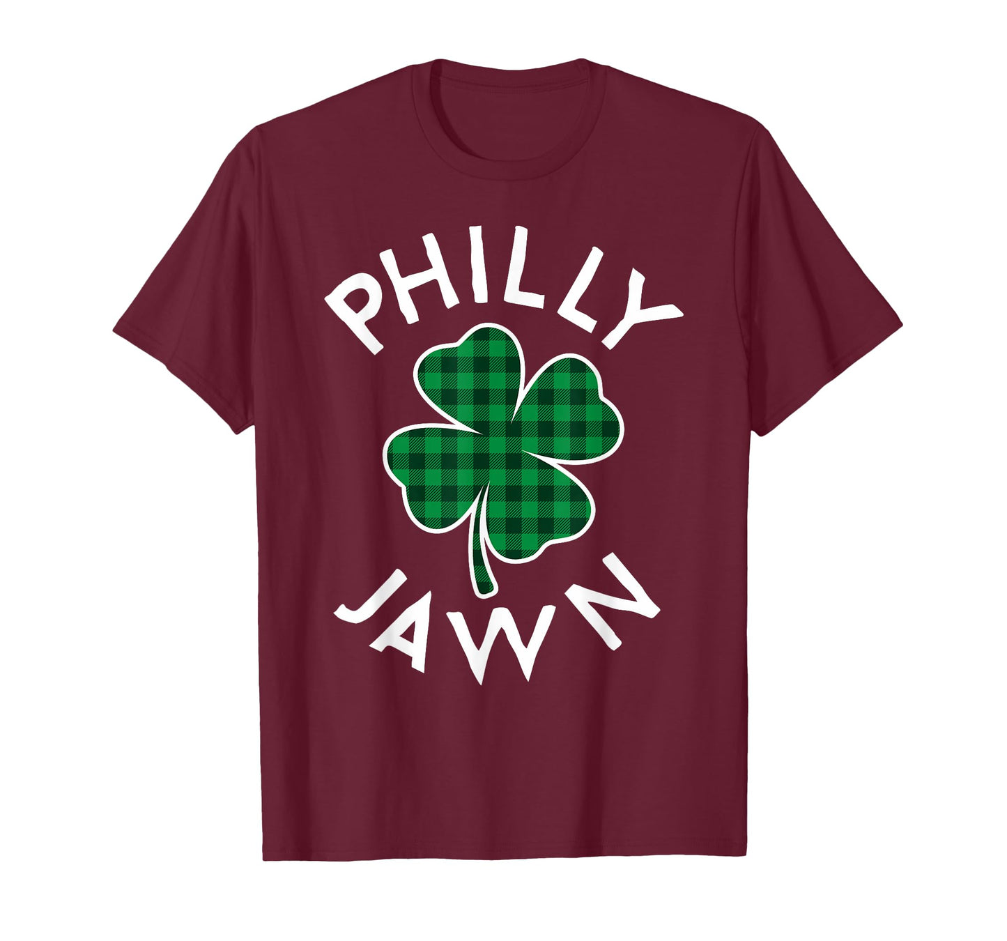 Philly Jawn Philadelphia Plaid Lucky Clover St Patrick's Day T-Shirt
