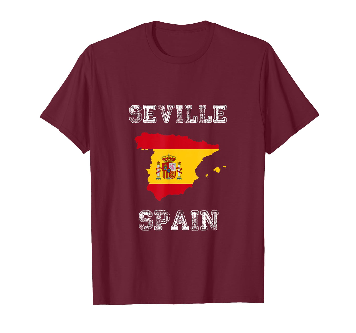 Retro Seville Spain Distressed Spain Flag T-Shirt