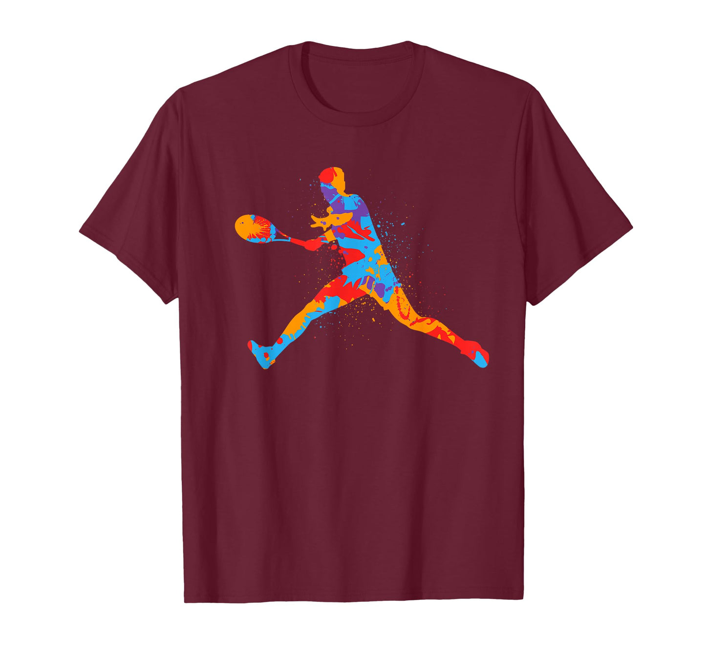Colorful Tennis Player Men Kids Boys Tennis T-Shirt
