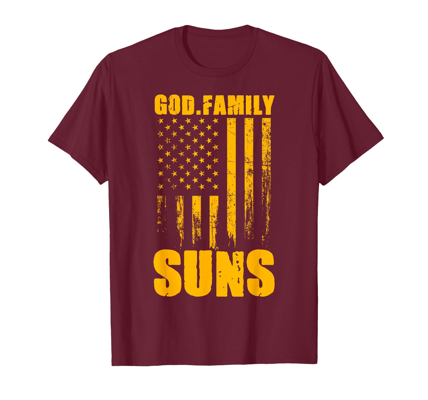 Southridge Suns God. Family. Vintage USA Flag T-Shirt