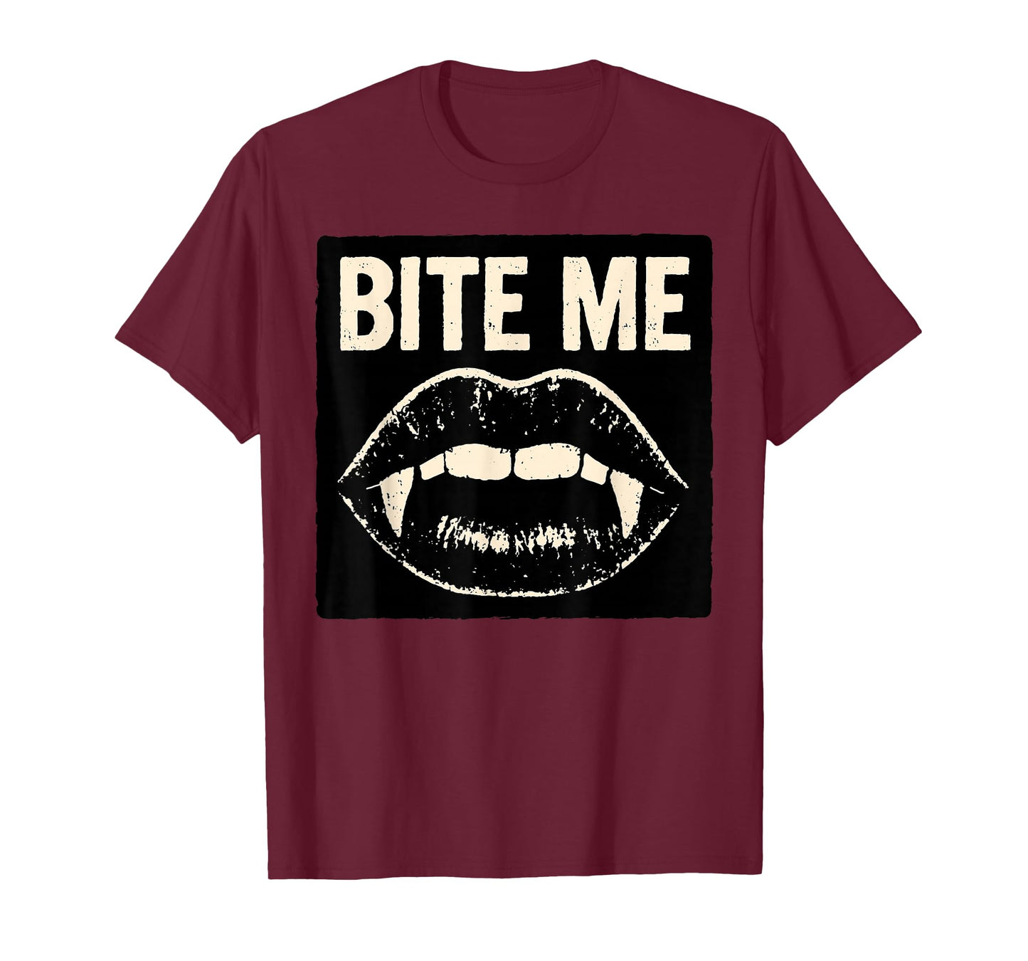 Bite Me Vampire Lips Gothic Halloween Emo Edgy T-Shirt