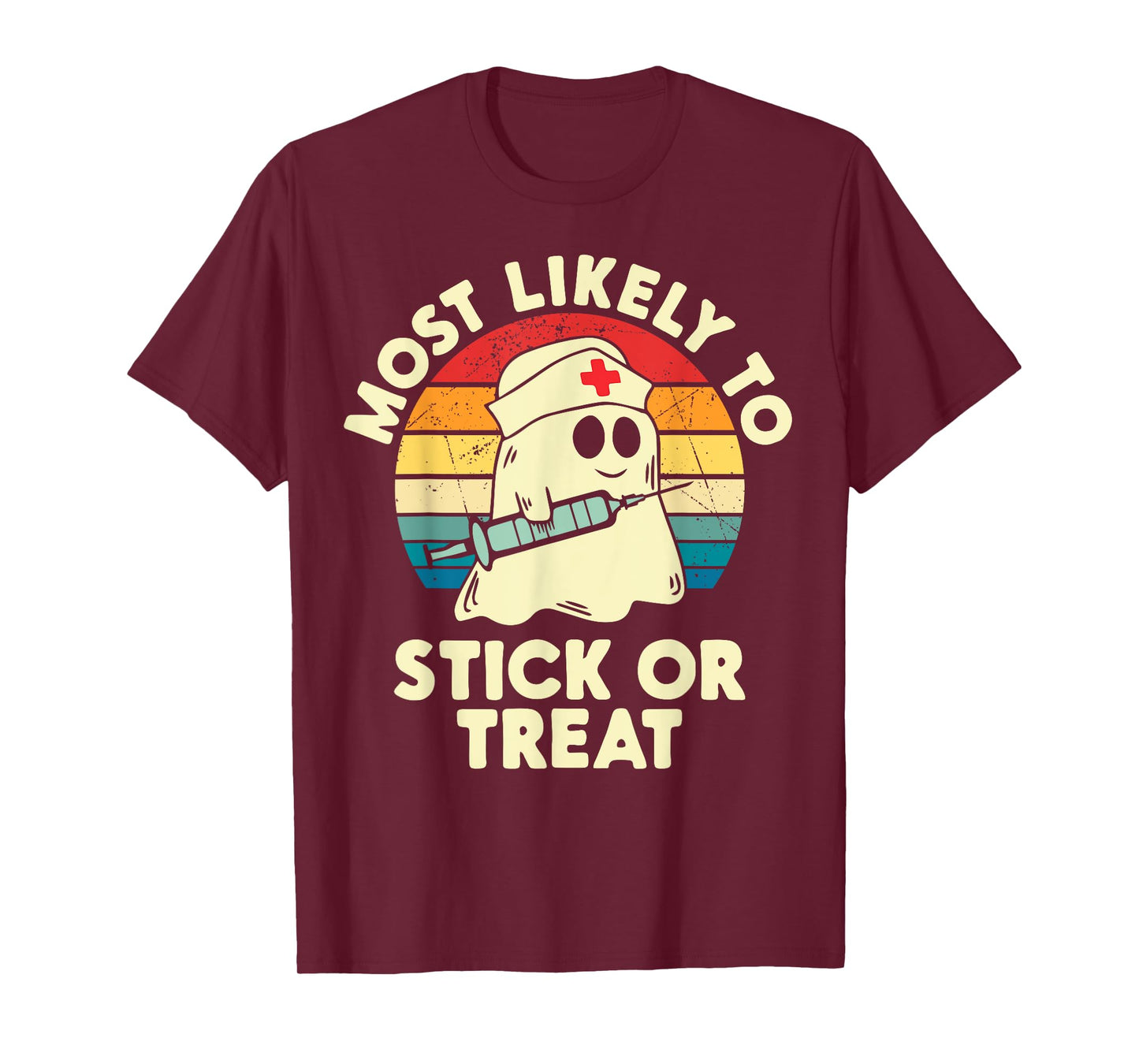 Most Likely To Halloween Nurse Stick Or Treat Matching T-Shirt