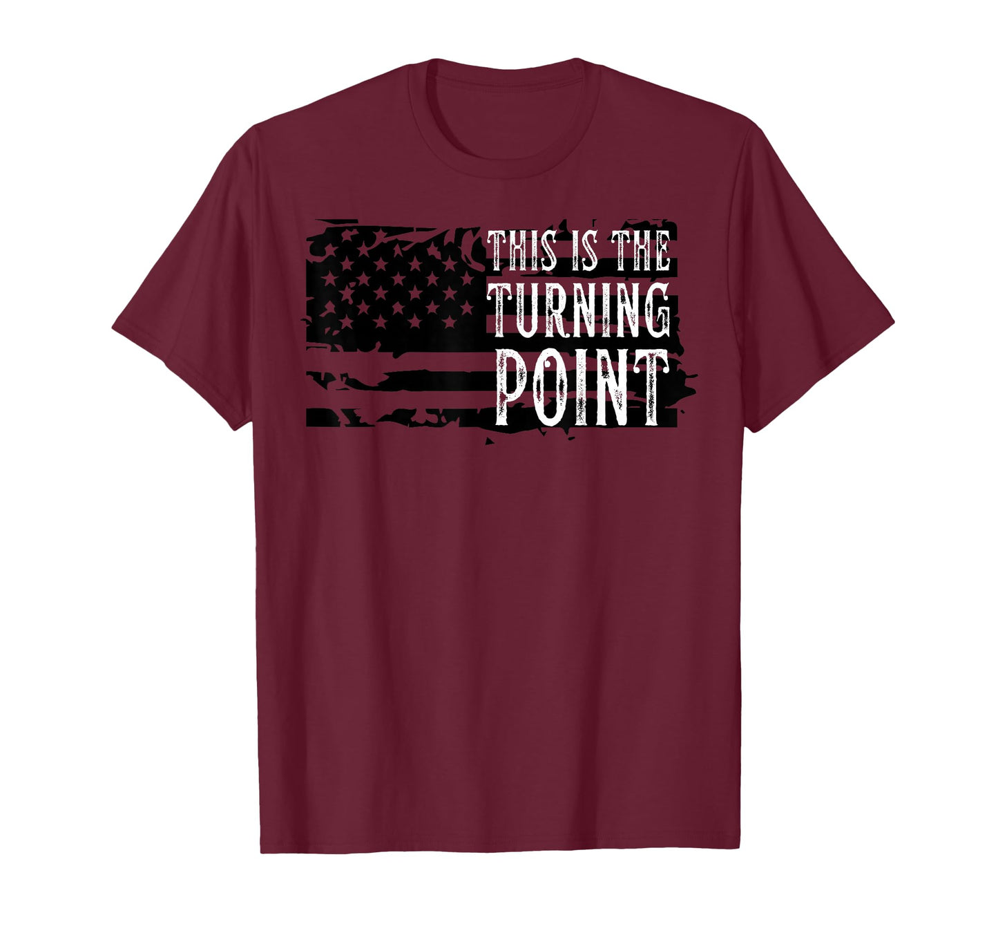 Men Vintage This is The Turning Point Tee USA Flag for Men T-Shirt