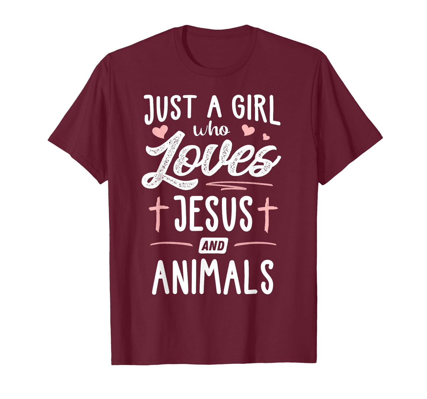 Just A Girl Who Loves Jesus And Animals Gift Women T-Shirt