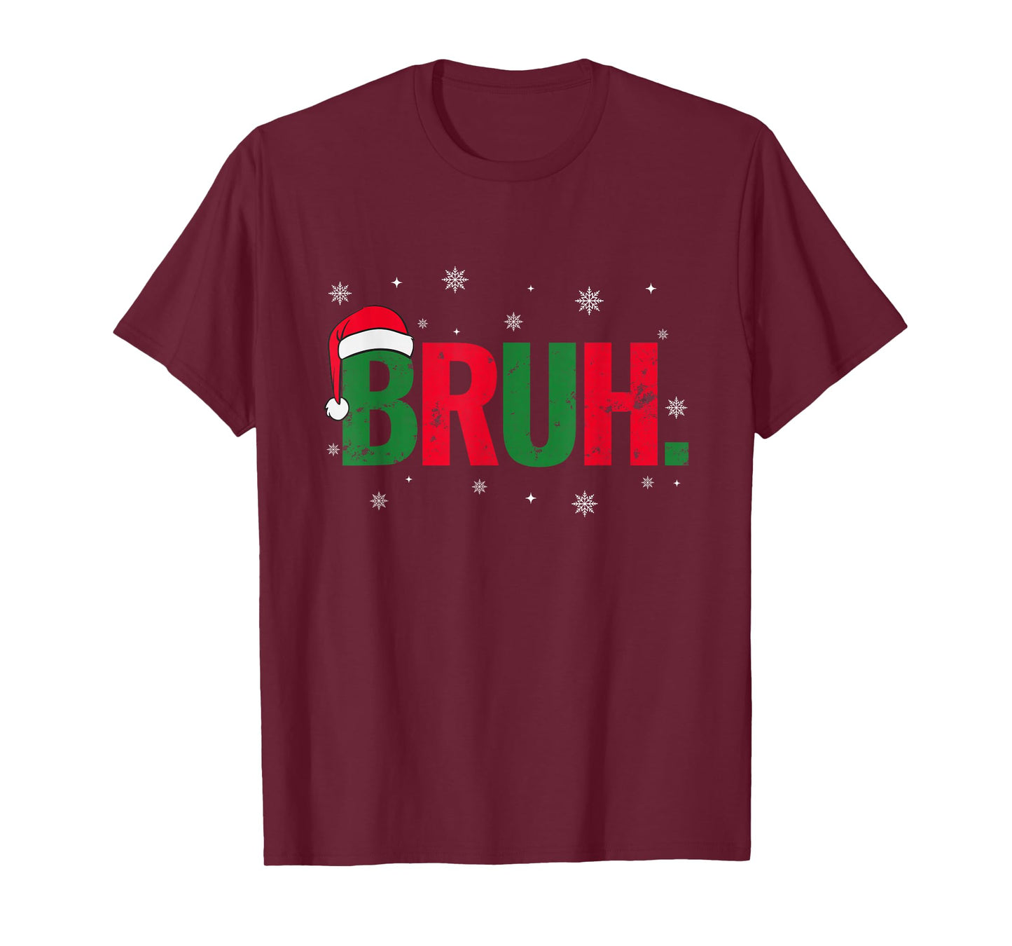 Vintage Merry Christmas Bruh Snowflakes Xmas Family Matching T-Shirt