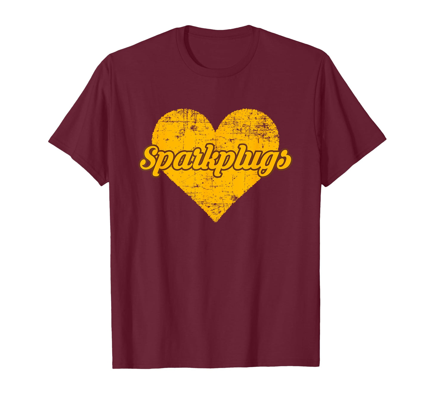Speedway Sparkplugs Over Heart T-Shirt