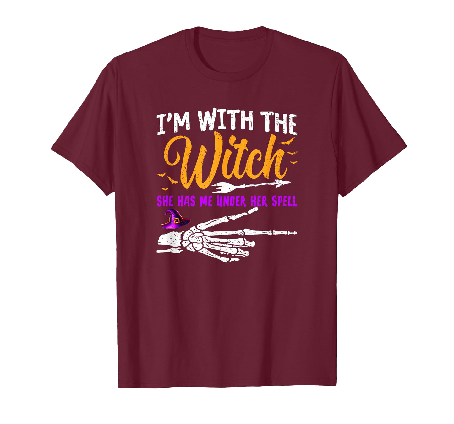 I'm with The Witch Funny Halloween Couple Costume Party T-Shirt