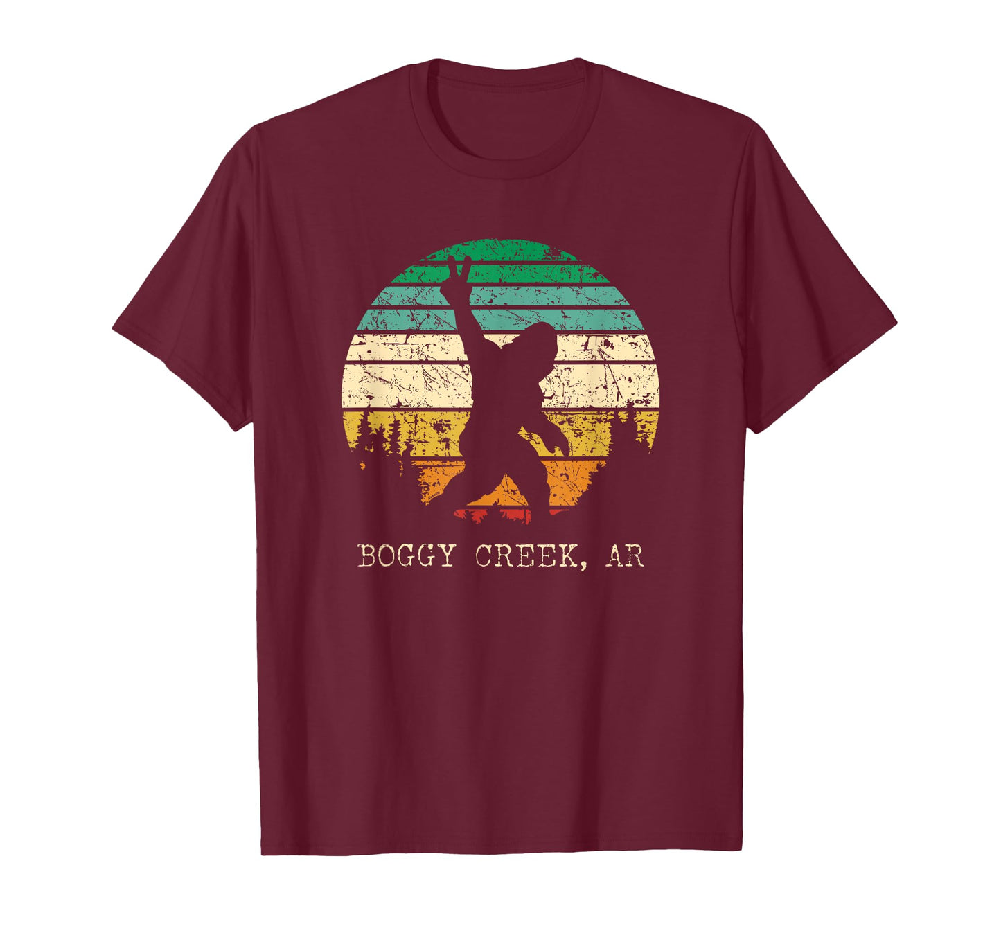 Boggy Creek AR USA Sasquatch Peace Sign Bigfoot Design T-Shirt